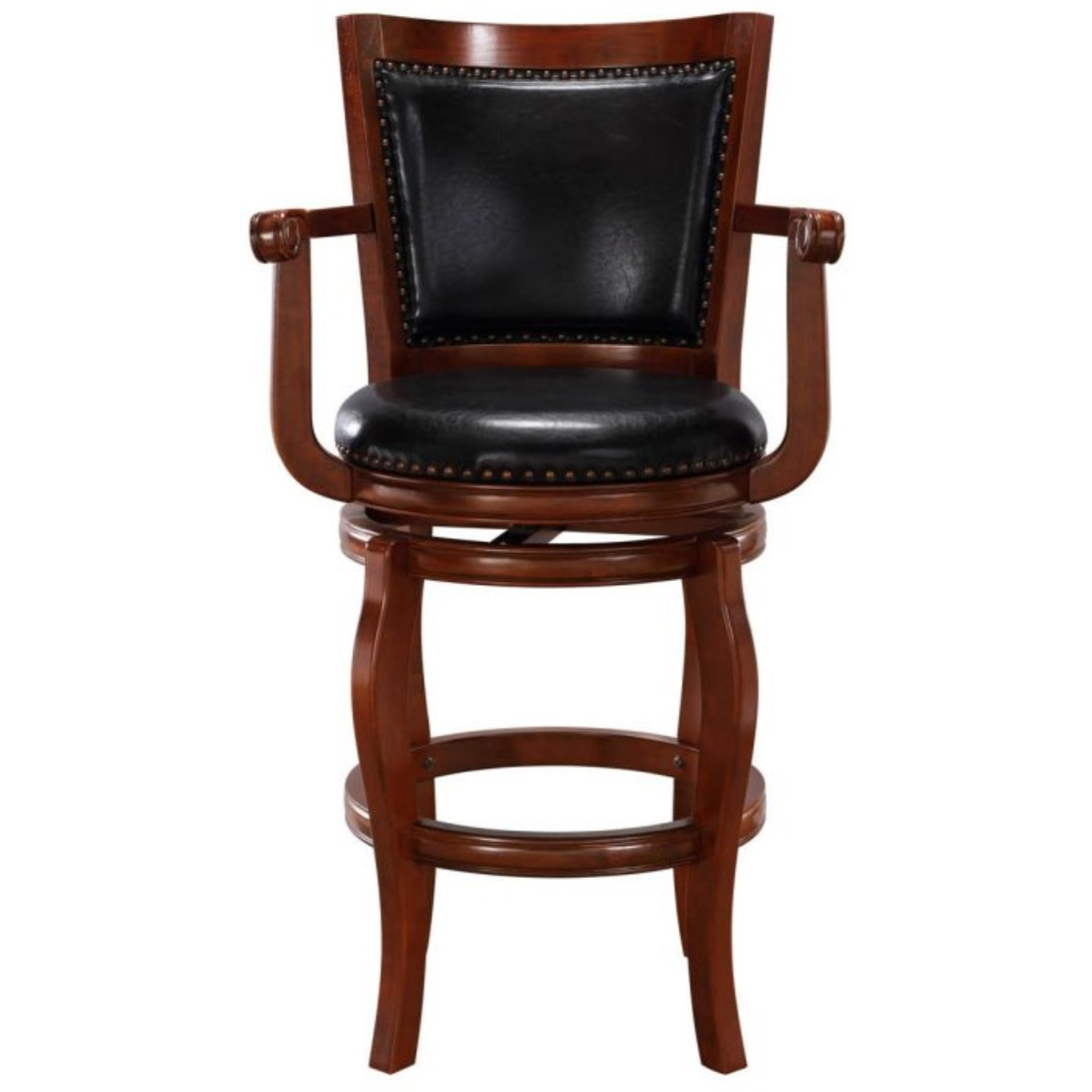Jones 29" Swivel Bar Stool - Black, Cherry
