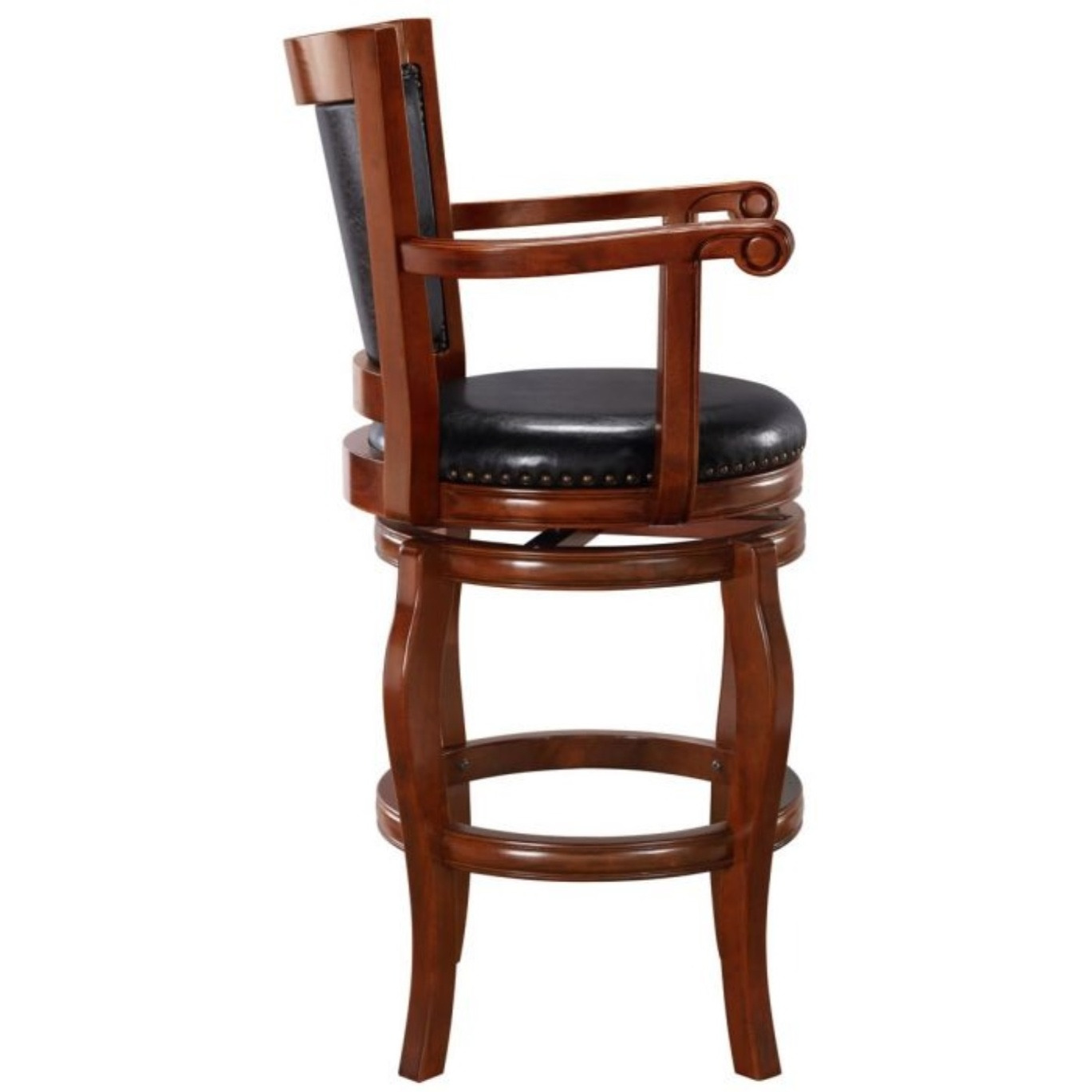 Jones 29" Swivel Bar Stool - Black, Cherry