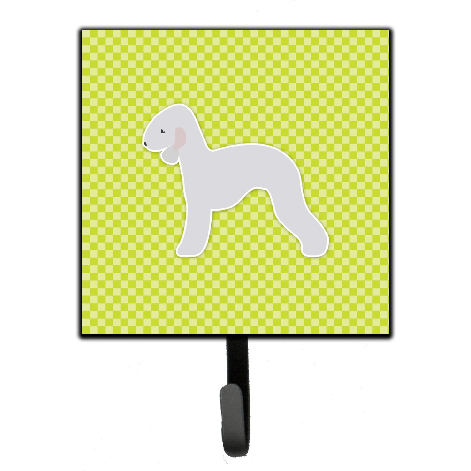 &quotCaroline's Treasures Bedlington Terrier Checkerboard Green Leash or Key Holder BB3794SH4, Small, Multicolor"