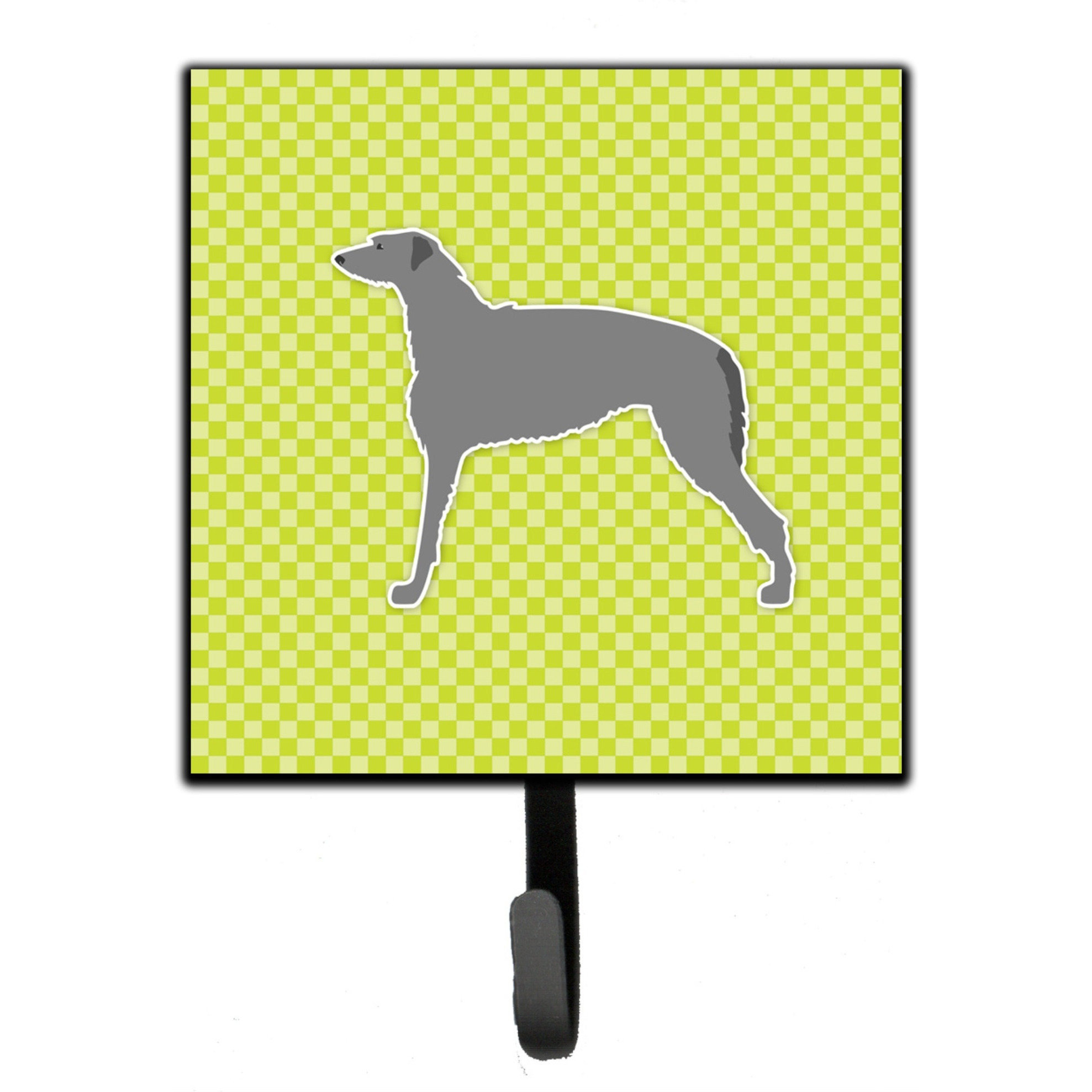 &quotCaroline's Treasures Scottish Deerhound Checkerboard Green Leash or Key Holder BB3796SH4, Small, Multicolor"