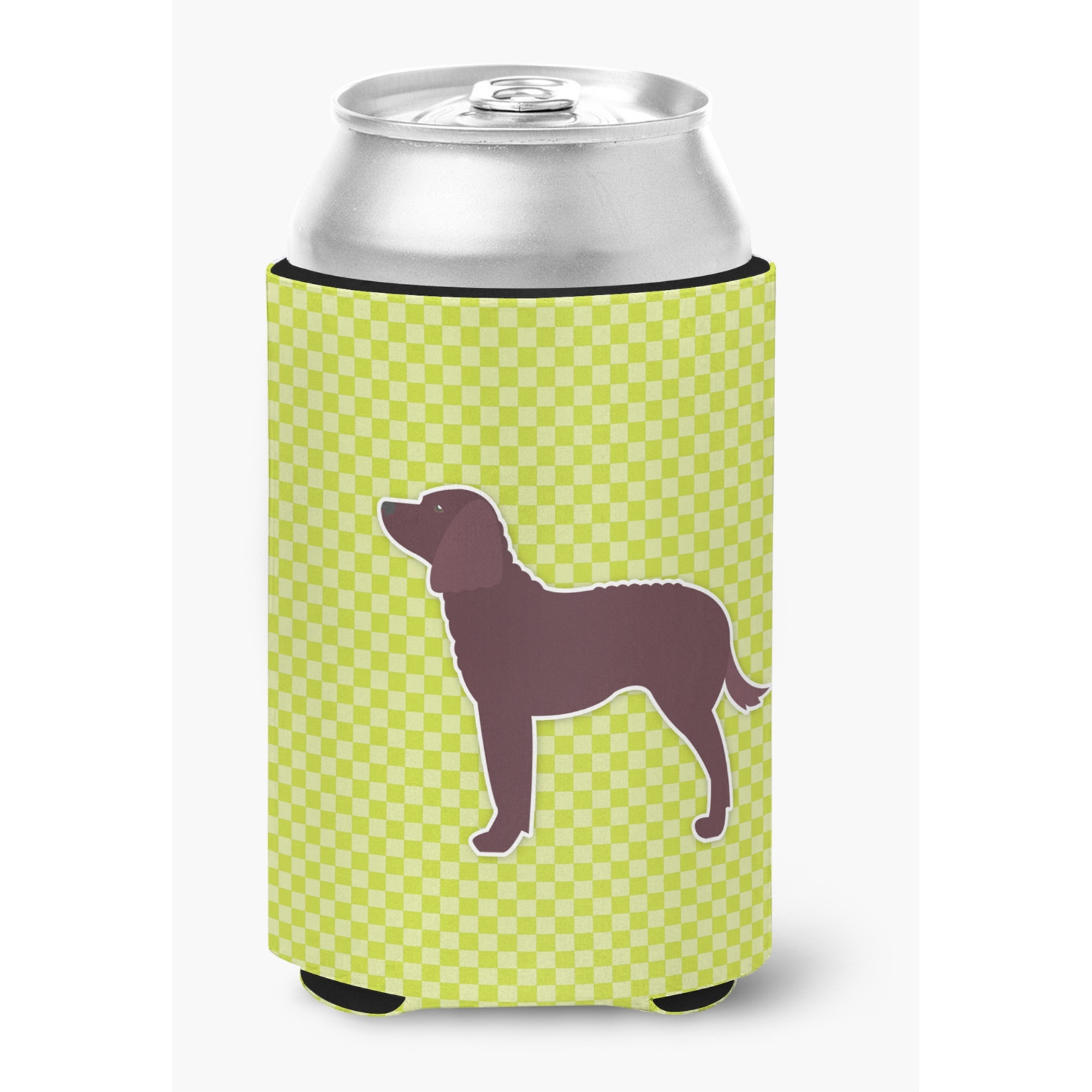 &quotCaroline's Treasures American Water Spaniel Checkerboard green Can or Bottle Hugger BB3801CC, Can Hugger, Multicolor"