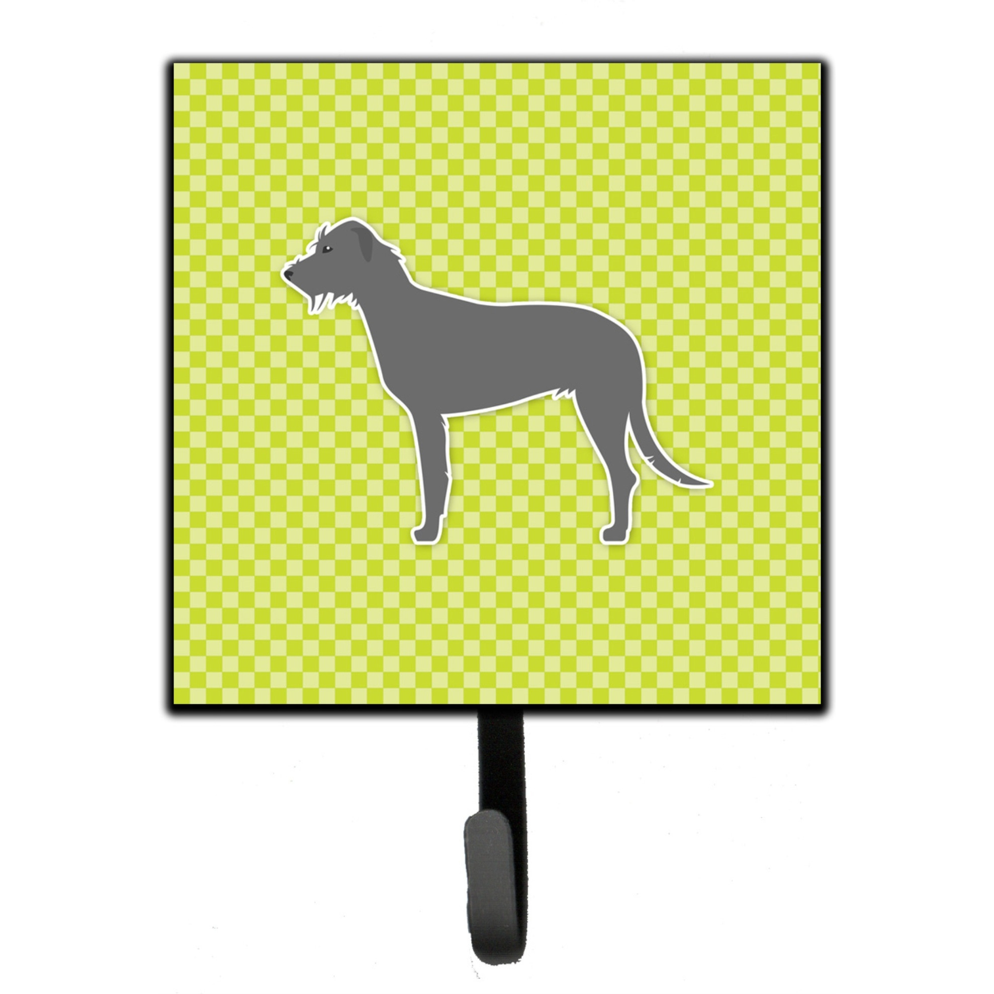 &quotCaroline's Treasures Irish Wolfhound Checkerboard Green Leash or Key Holder BB3803SH4, Small, Multicolor"