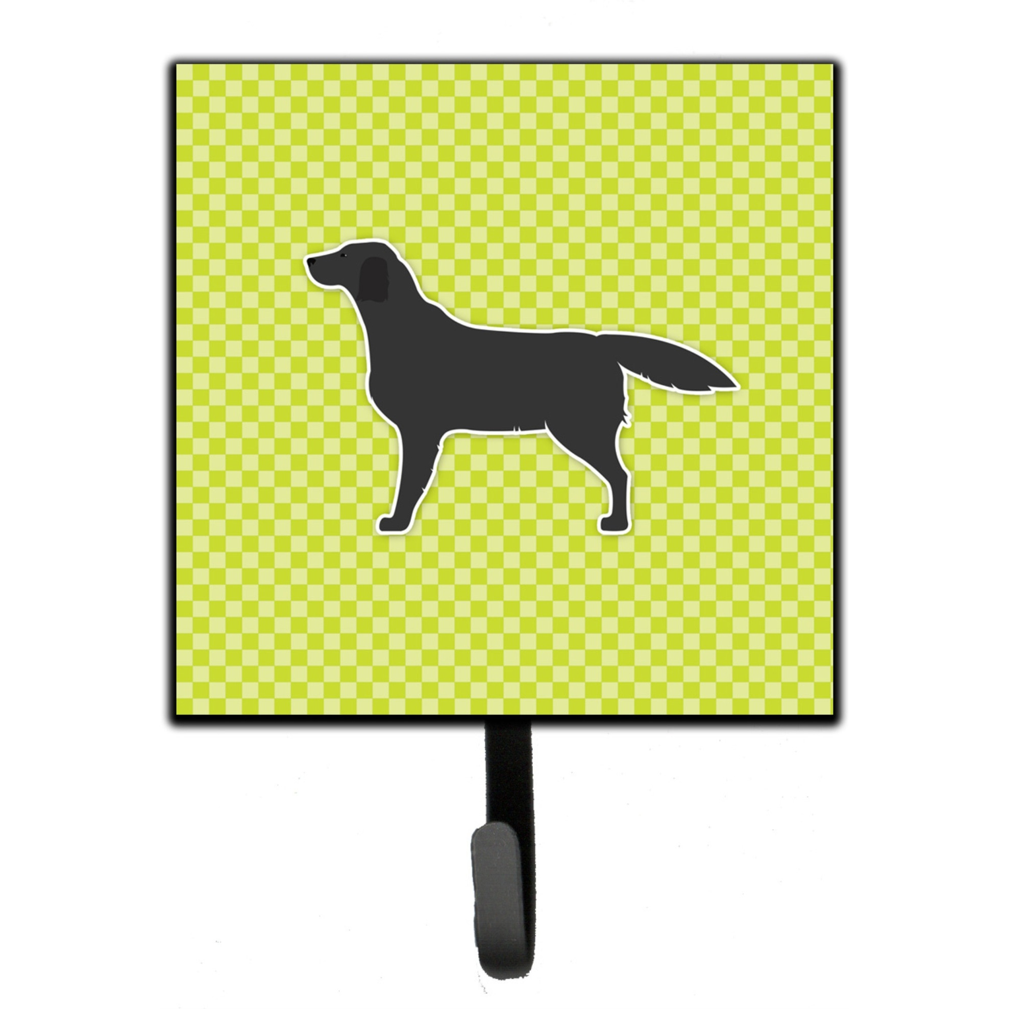 &quotCaroline's Treasures Black Labrador Retriever Checkerboard Green Leash or Key Holder BB3808SH4, Small, Multicolor"