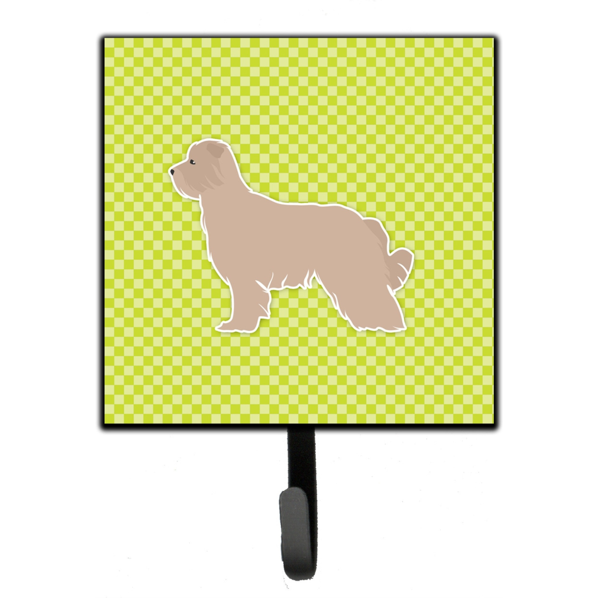 &quotCaroline's Treasures Pyrenean Shepherd Checkerboard Green Leash or Key Holder BB3818SH4, Small, Multicolor"