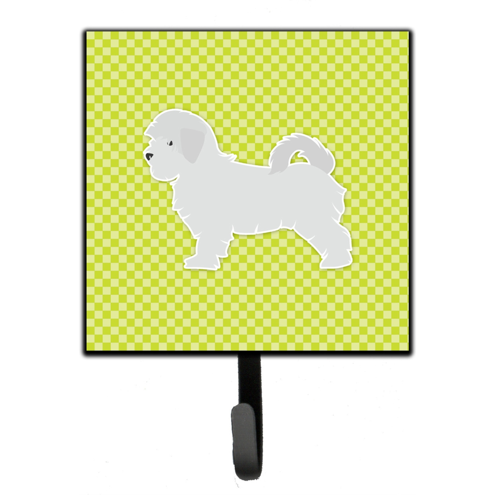 &quotCaroline's Treasures Maltese Checkerboard Green Leash or Key Holder BB3836SH4, Small, Multicolor"