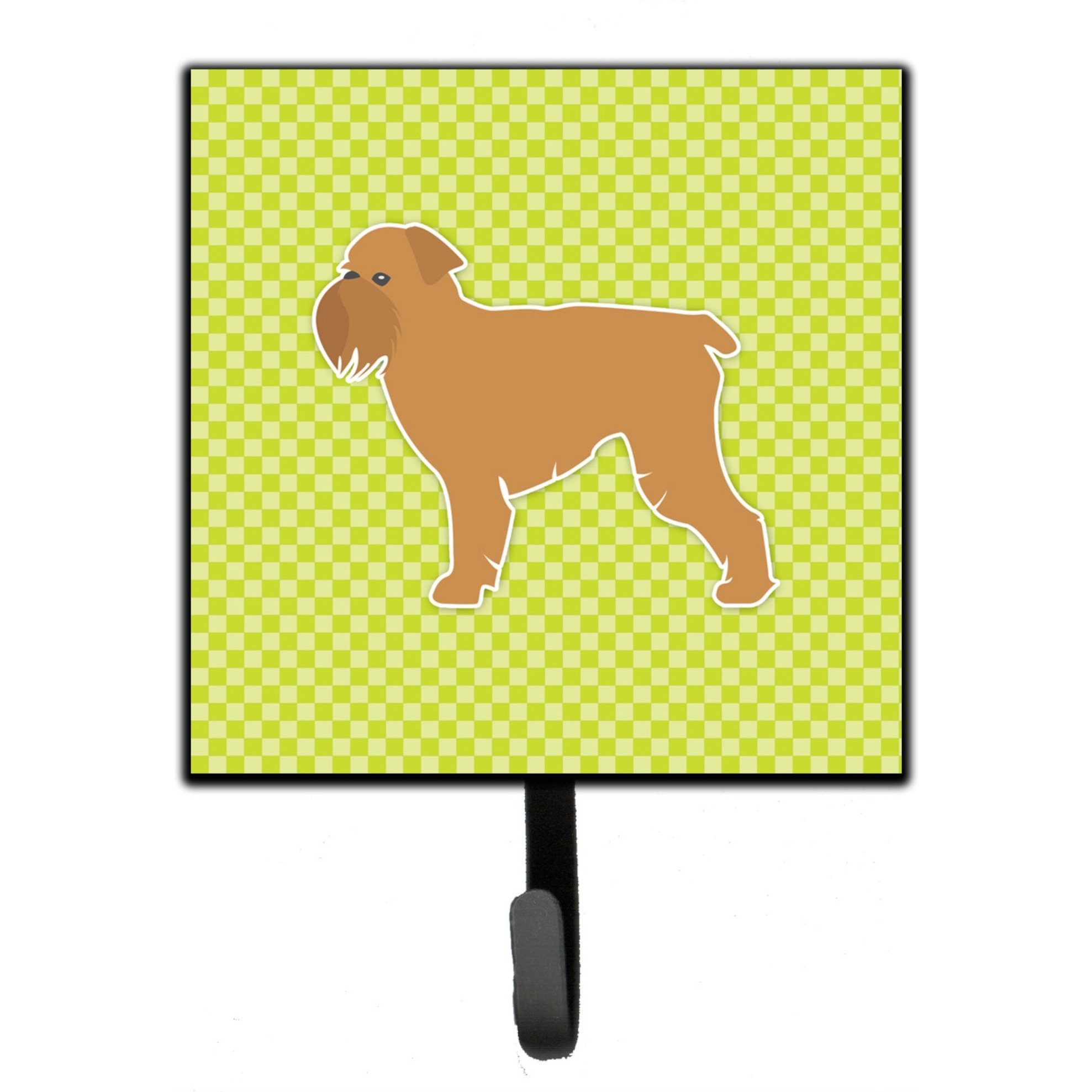 &quotCaroline's Treasures Brussels Griffon Checkerboard Green Leash or Key Holder BB3840SH4, Small, Multicolor"