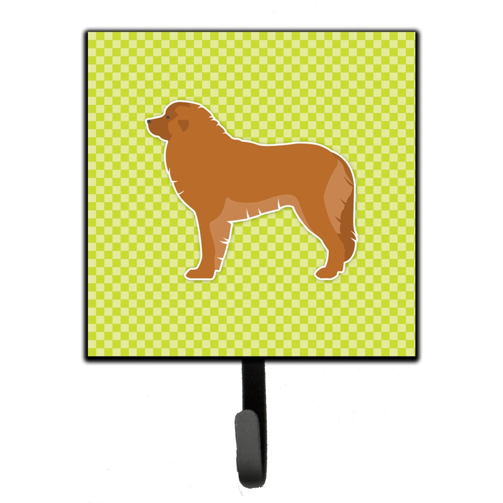 &quotCaroline's Treasures Leonberger Checkerboard Green Leash or Key Holder BB3858SH4, Small, Multicolor"