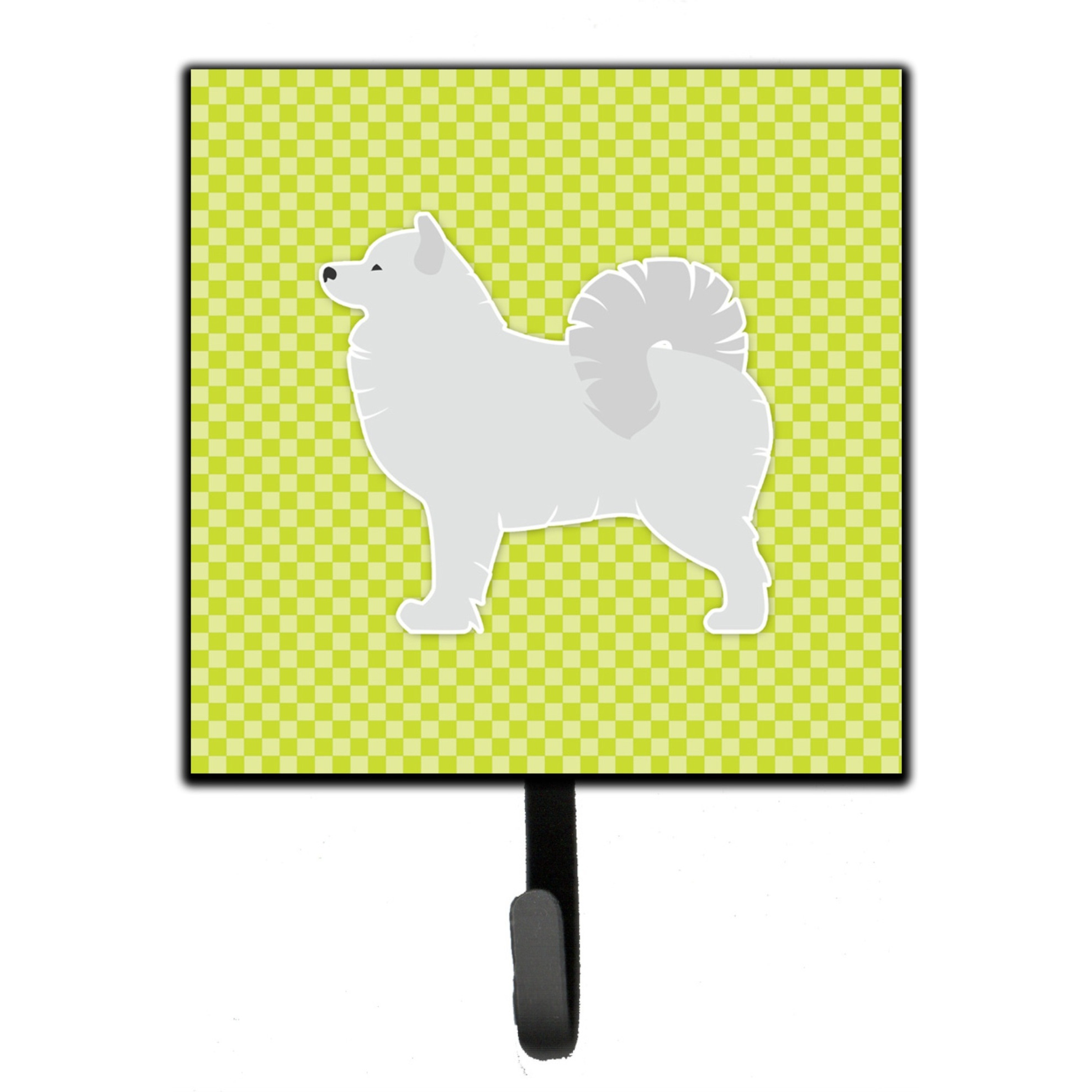 &quotCaroline's Treasures Samoyed Checkerboard Green Leash or Key Holder BB3859SH4, Small, Multicolor"