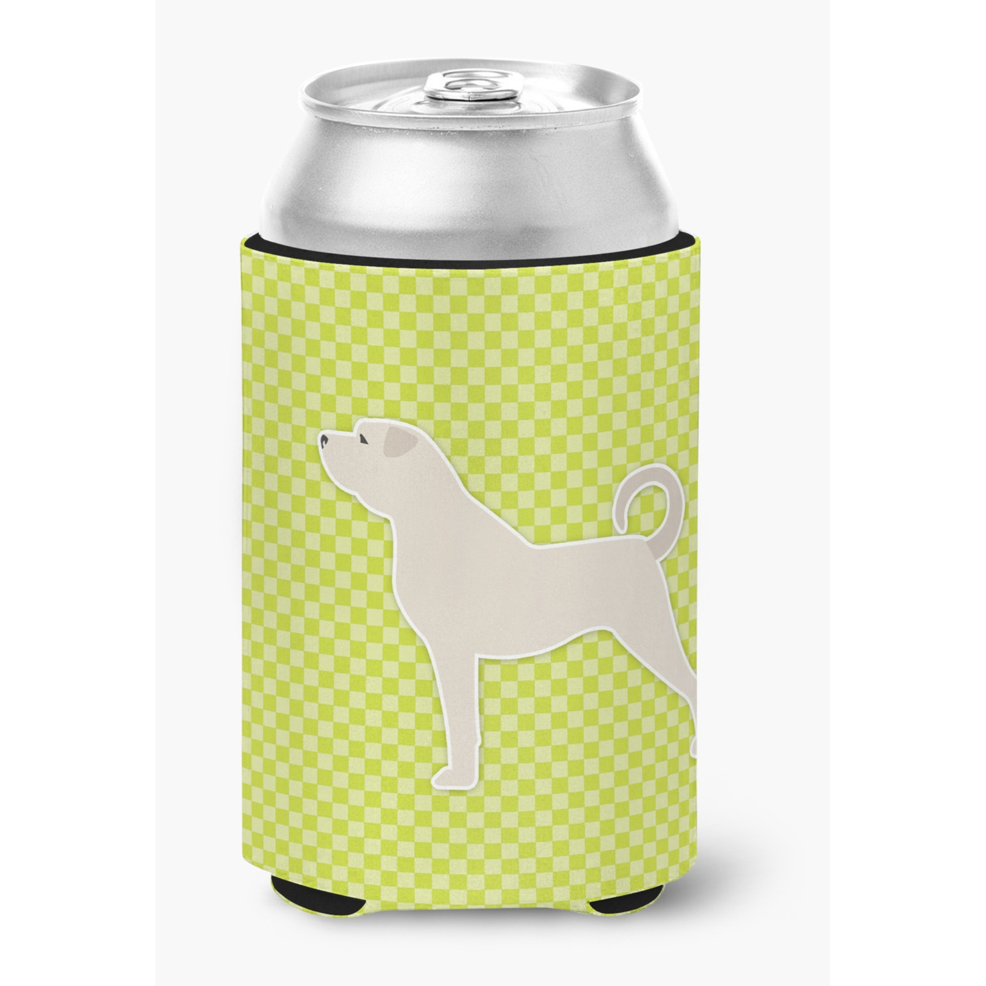 &quotCaroline's Treasures Anatolian Shepherd Checkerboard green Can or Bottle Hugger BB3877CC, Can Hugger, Multicolor"