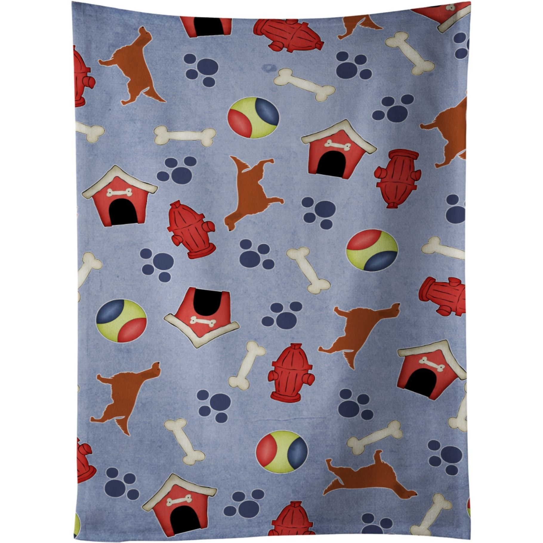 &quotCaroline's Treasures BB3893KTWL Irish Setter Dog House Collection Kitchen Towel, 25"" x 15"", Multicolor"