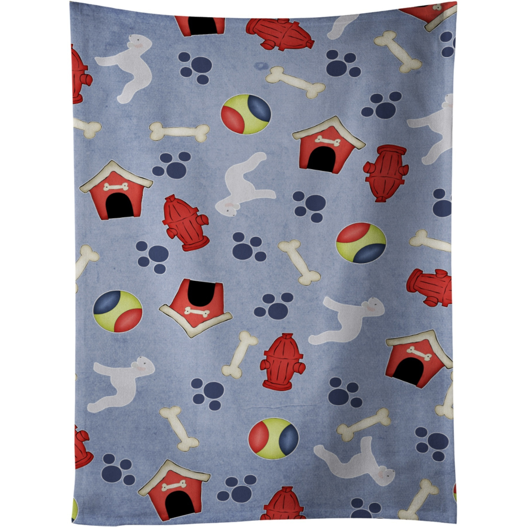 &quotCaroline's Treasures BB3894KTWL Bedlington Terrier Dog House Kitchen Towel, 25"" x 15"", Multicolor"