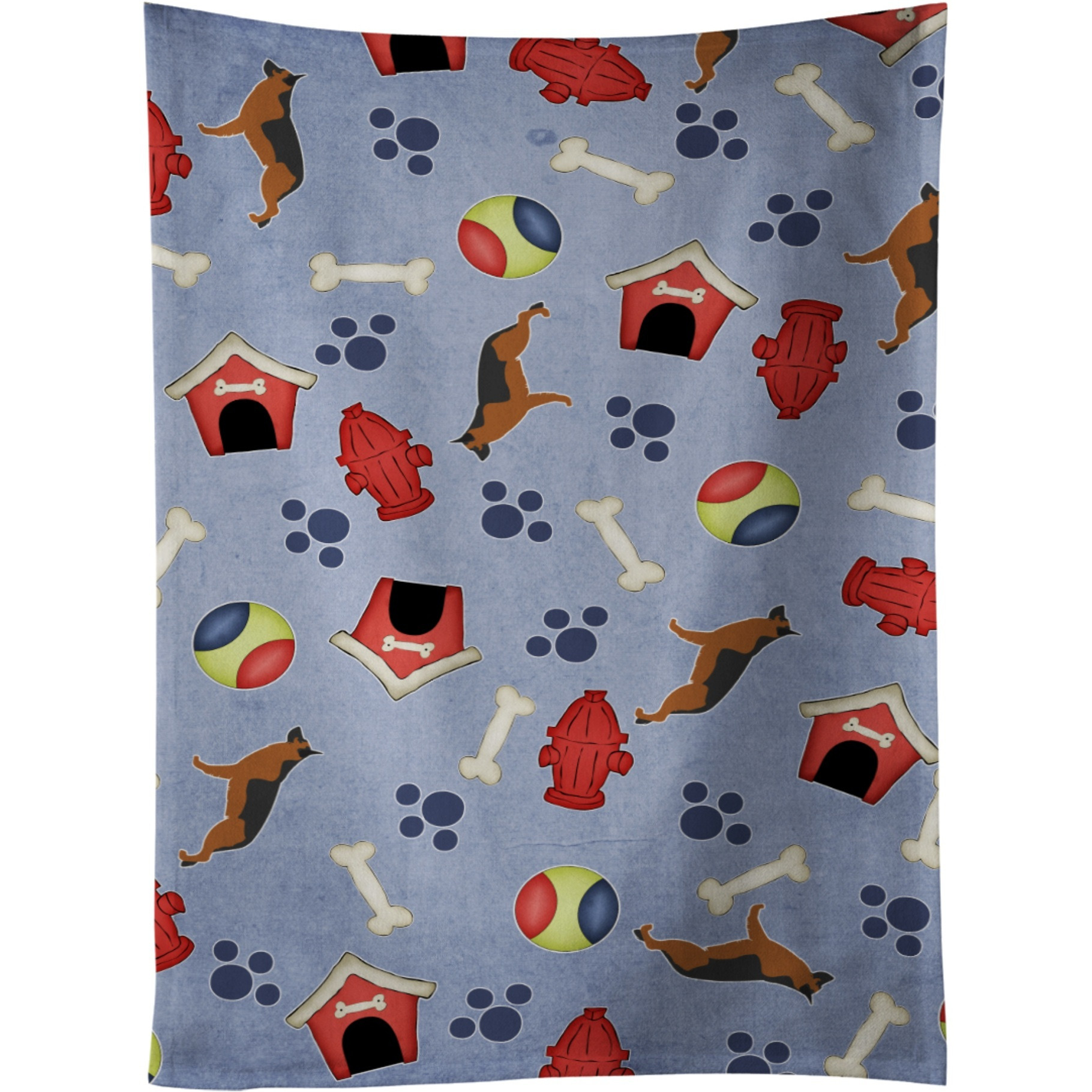 &quotCaroline's Treasures BB3924KTWL German Shepherd Dog House Collection Kitchen Towel, 25"" x 15"", Multicolor"