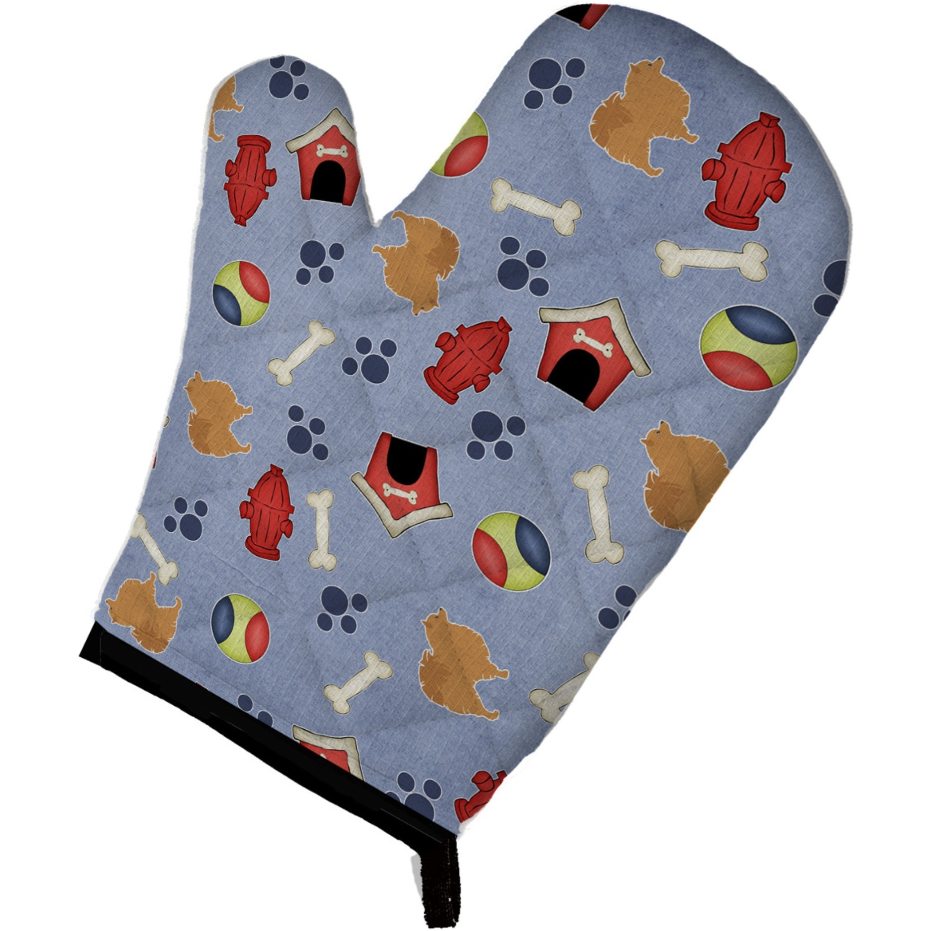 &quotCaroline's Treasures BB3942OVMT Pomeranian Dog House Collection Oven Mitt, 12"" by 8.5"", Multicolor"