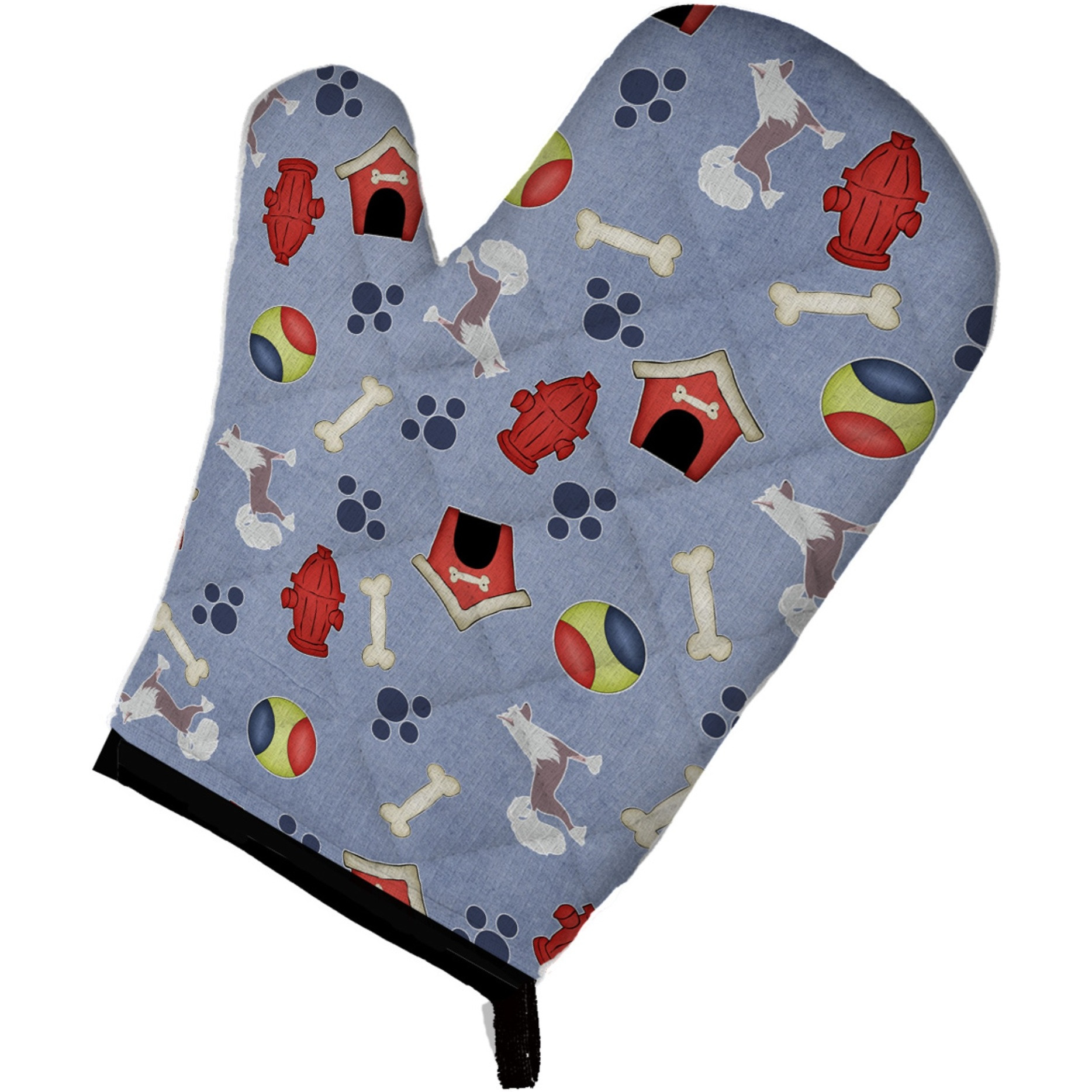 &quotCaroline's Treasures BB3943OVMT Chinese Crested Dog House Collection Oven Mitt, 12"" by 8.5"", Multicolor"
