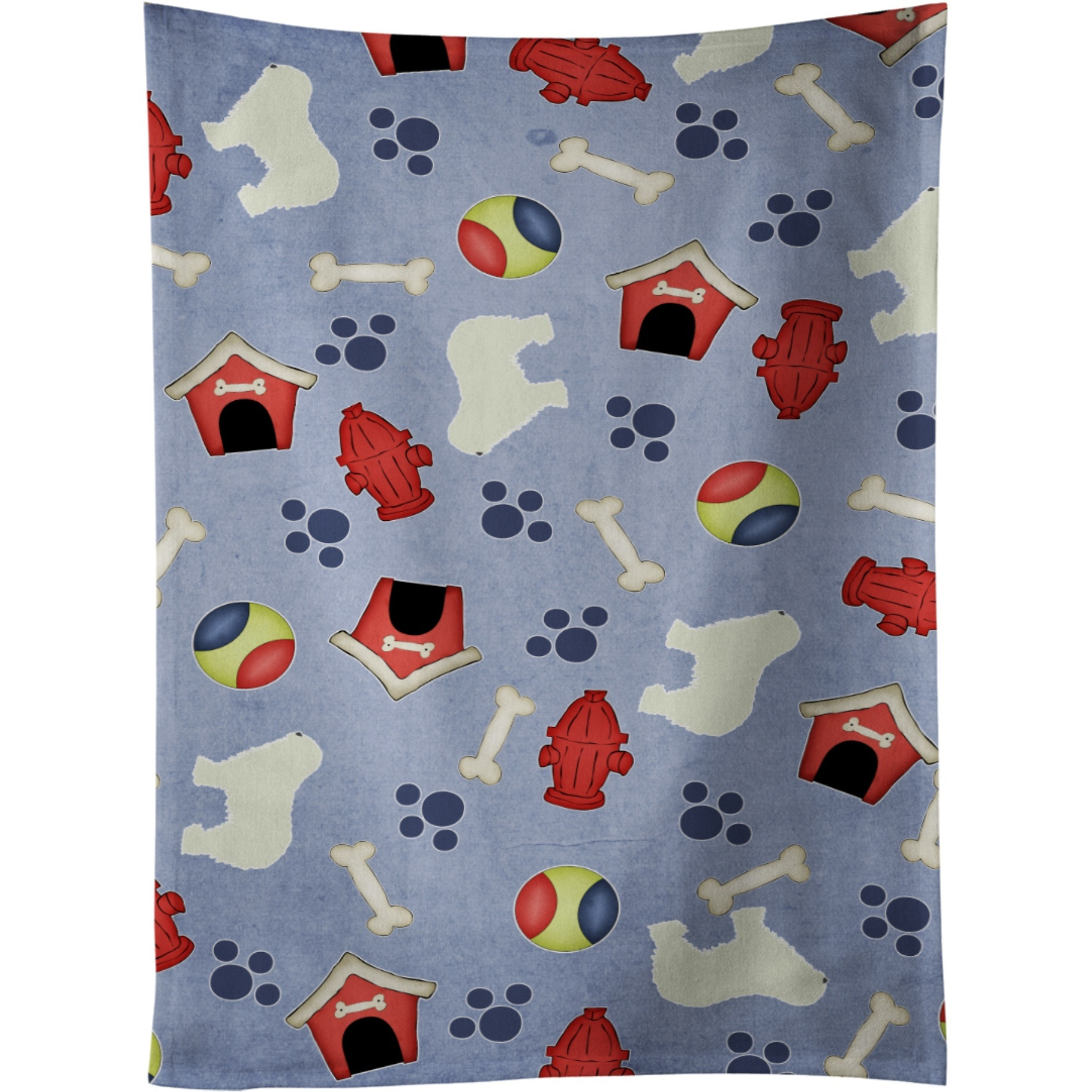 &quotCaroline's Treasures BB3955KTWL Komondor Dog House Collection Kitchen Towel, 25"" x 15"", Multicolor"