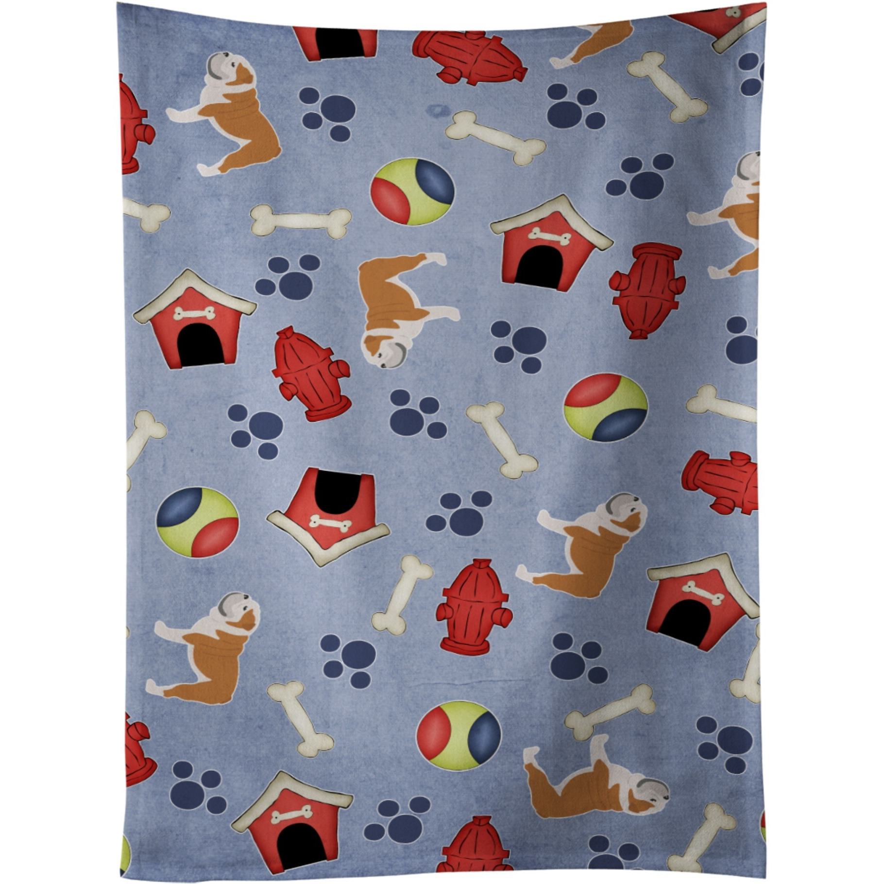 &quotCaroline's Treasures BB3962KTWL English Bulldog Dog House Collection Kitchen Towel, 25"" x 15"", Multicolor"