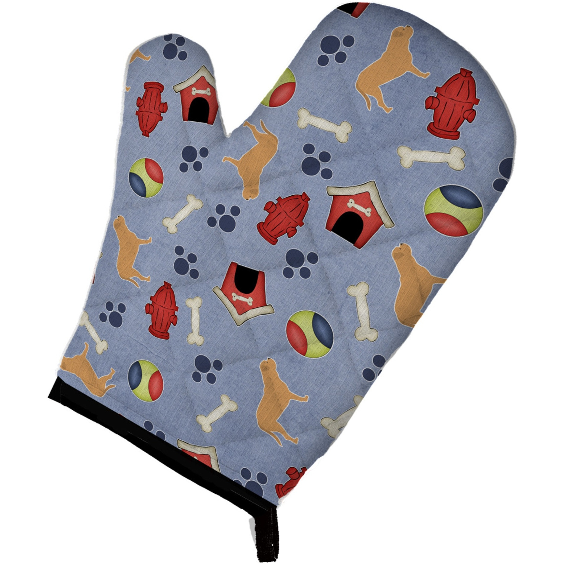 &quotCaroline's Treasures BB3970OVMT Dogue De Bordeaux Dog House Collection Oven Mitt, 12"" by 8.5"", Multicolor"