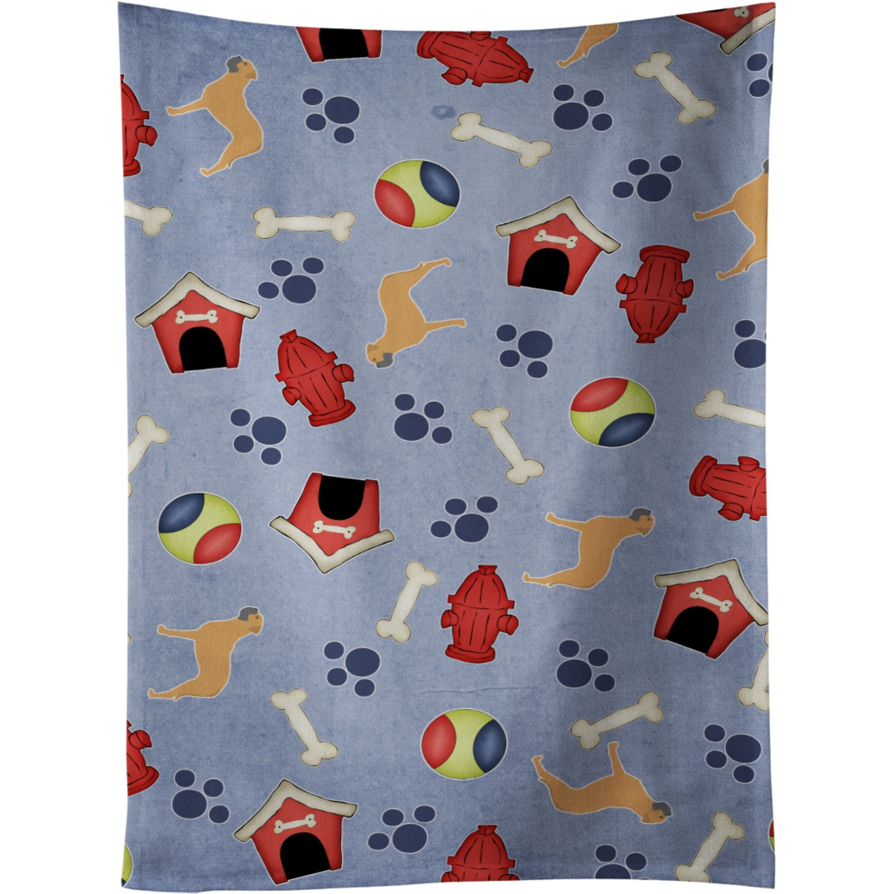 &quotCaroline's Treasures BB3971KTWL Bullmastiff Dog House Collection Kitchen Towel, 25"" x 15"", Multicolor"