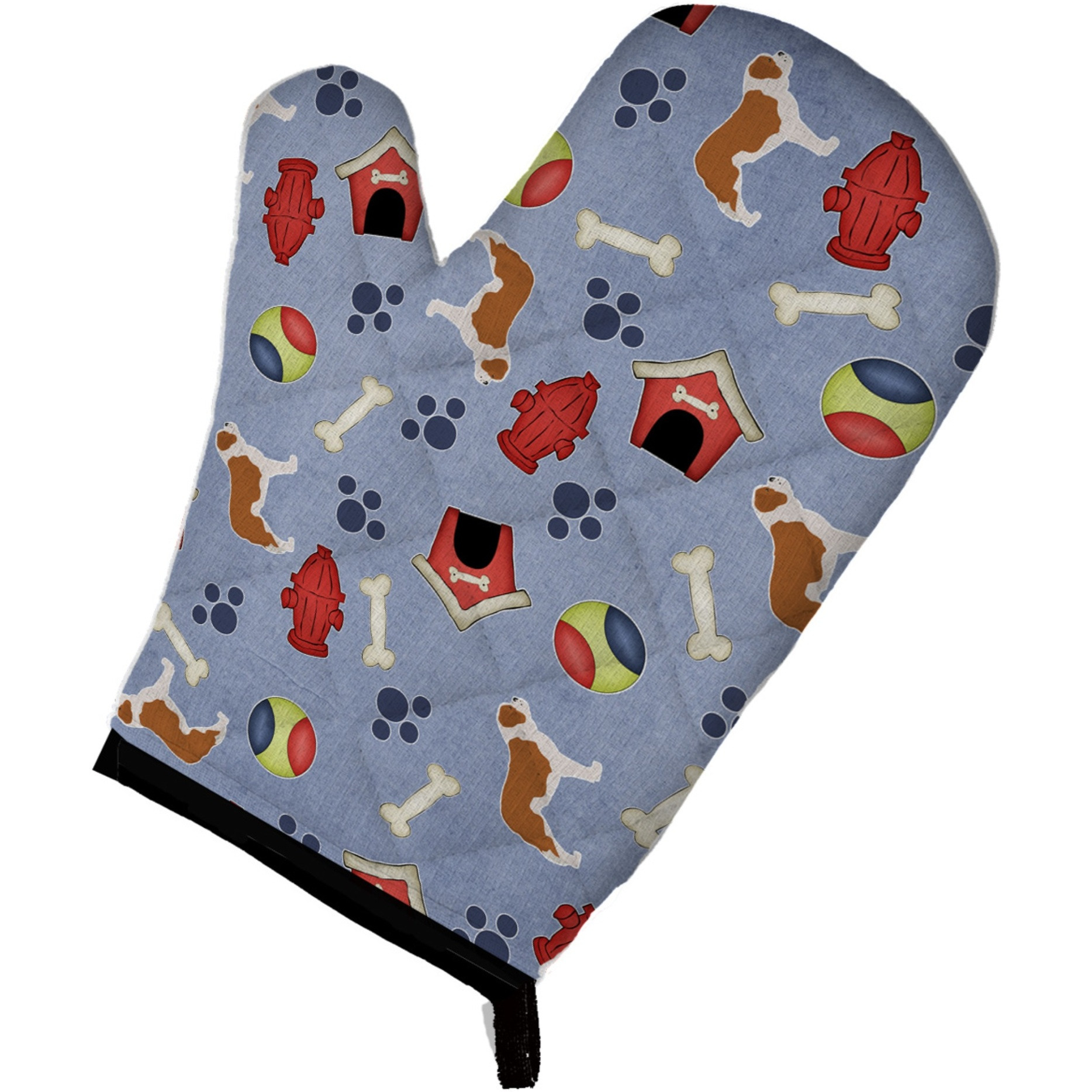 &quotCaroline's Treasures BB3976OVMT Saint Bernard Dog House Collection Oven Mitt, 12"" by 8.5"", Multicolor"