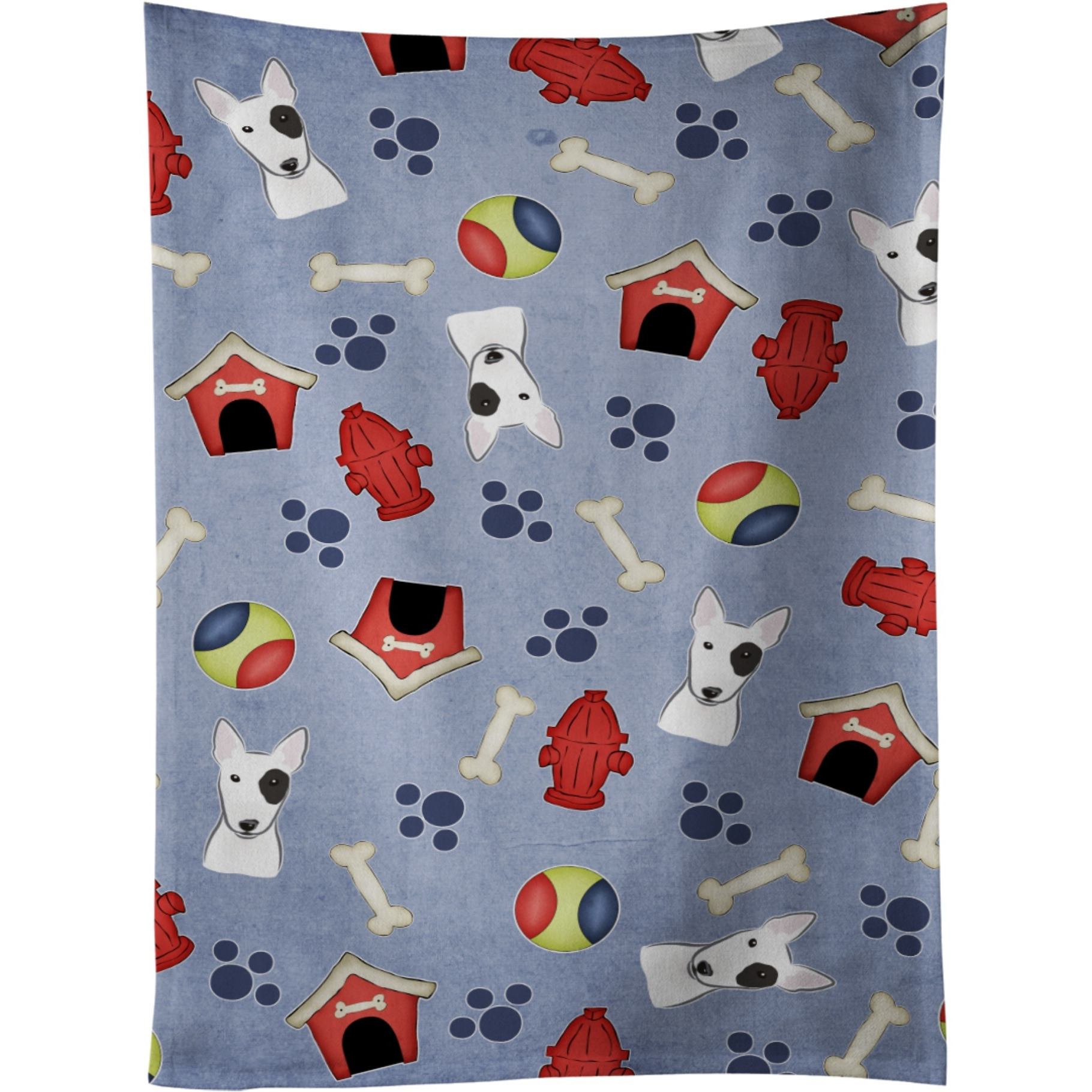 &quotCaroline's Treasures BB3988KTWL Dog House Collection Bull Terrier Kitchen Towel, 25"" x 15"", Multicolor"