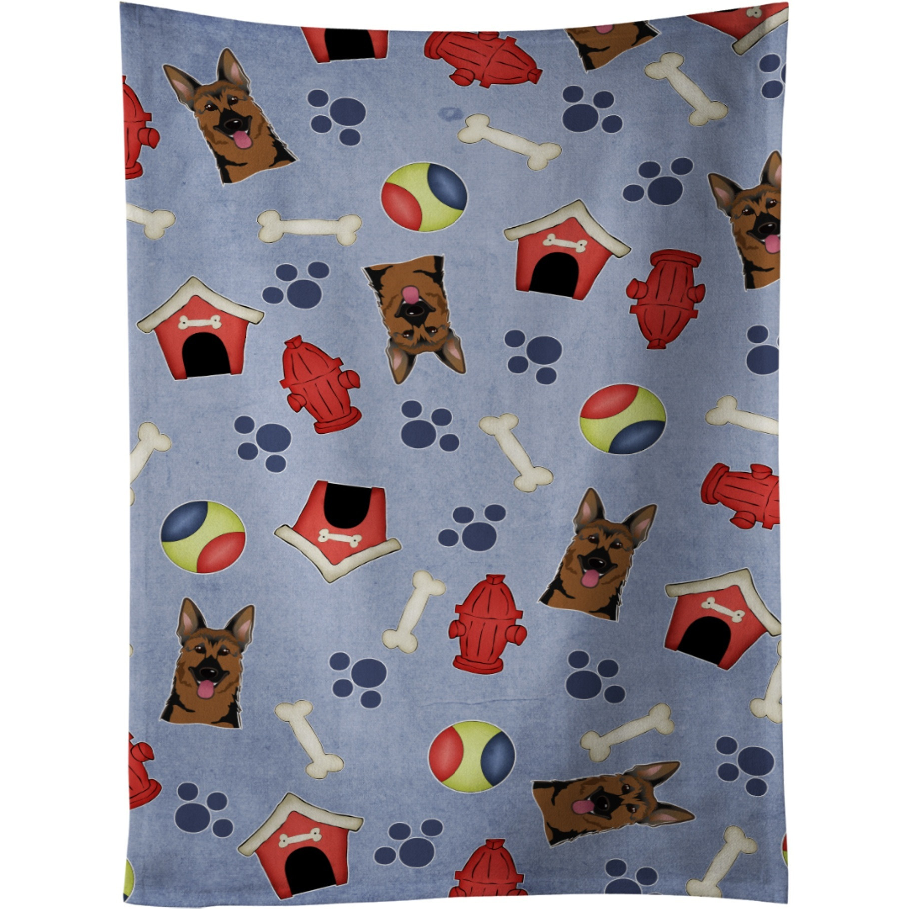 &quotCaroline's Treasures BB3990KTWL Dog House Collection German Shepherd Kitchen Towel, 25"" x 15"", Multicolor"