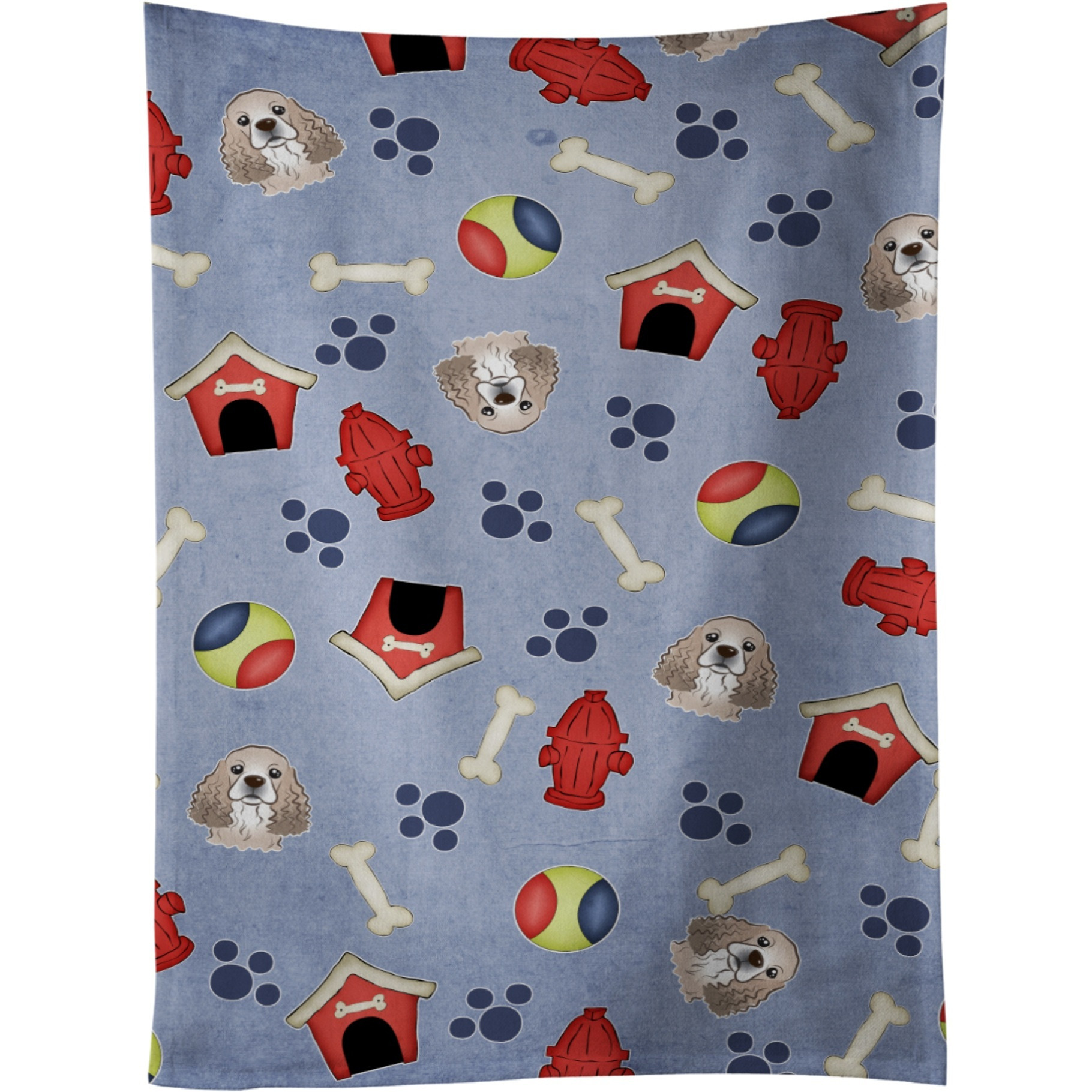 &quotCaroline's Treasures BB3995KTWL Dog House Collection Cocker Spaniel Kitchen Towel, 25"" x 15"", Multicolor"