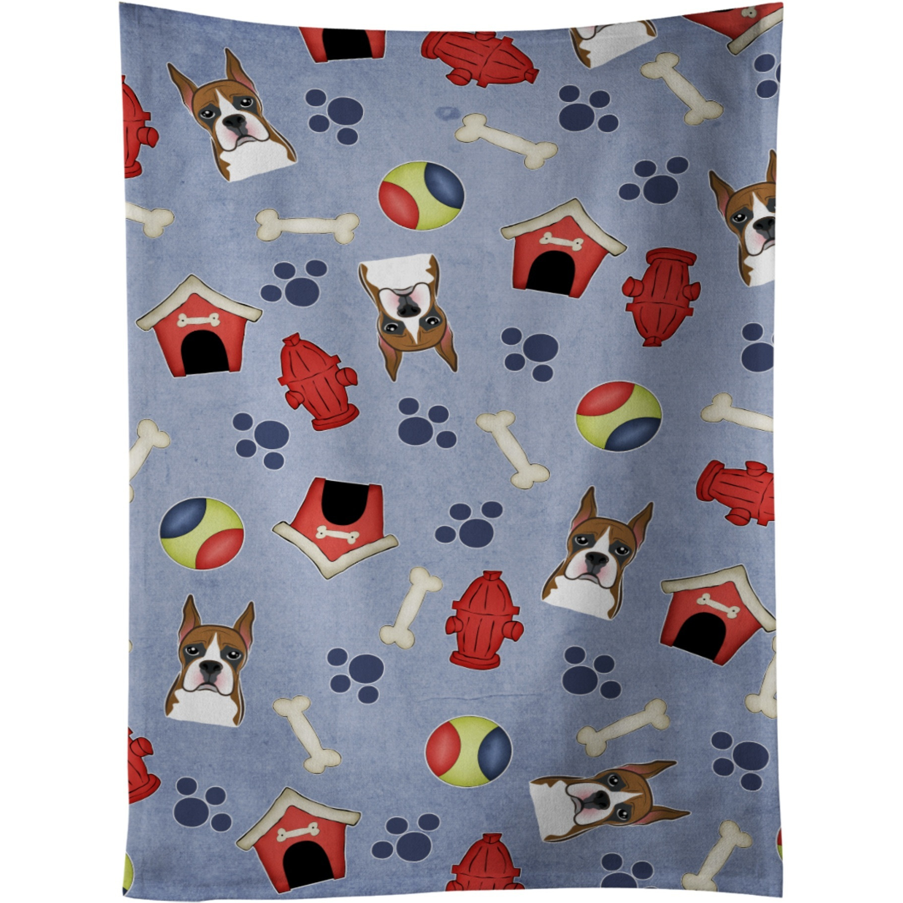 &quotCaroline's Treasures BB4002KTWL Dog House Collection Boxer Kitchen Towel, 25"" x 15"", Multicolor"