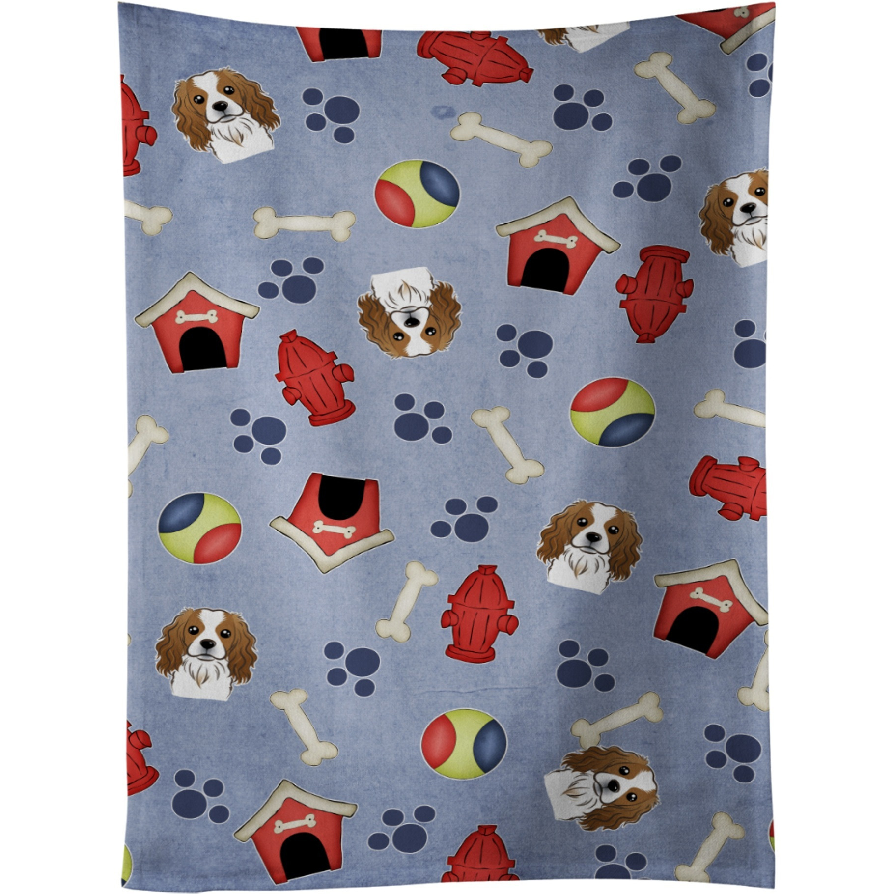 &quotCaroline's Treasures BB4003KTWL Dog House Cavalier Spaniel Kitchen Towel, 25"" x 15"", Multicolor"