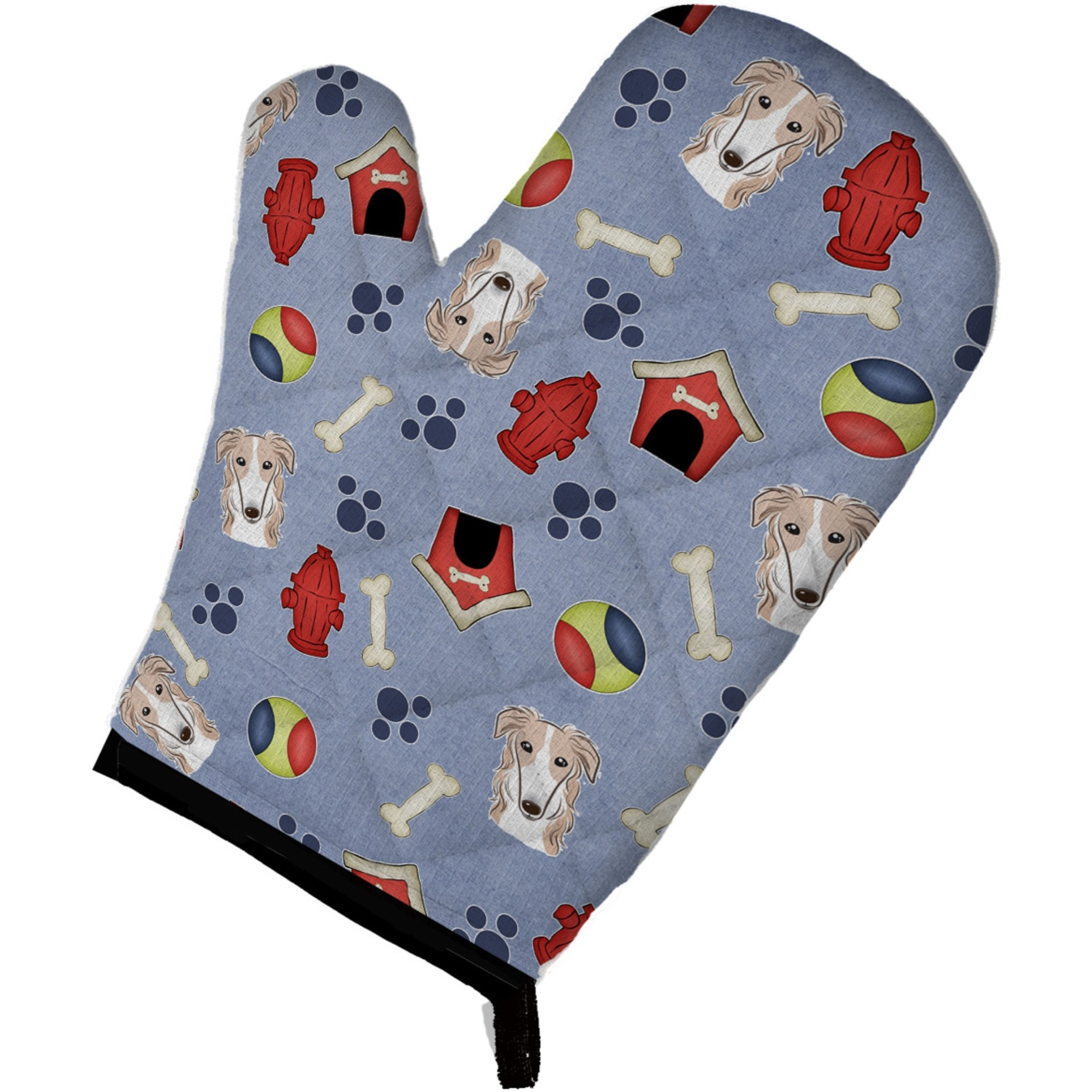 &quotCaroline's Treasures BB4007OVMT Dog House Collection Borzoi Oven Mitt, 12"" by 8.5"", Multicolor"