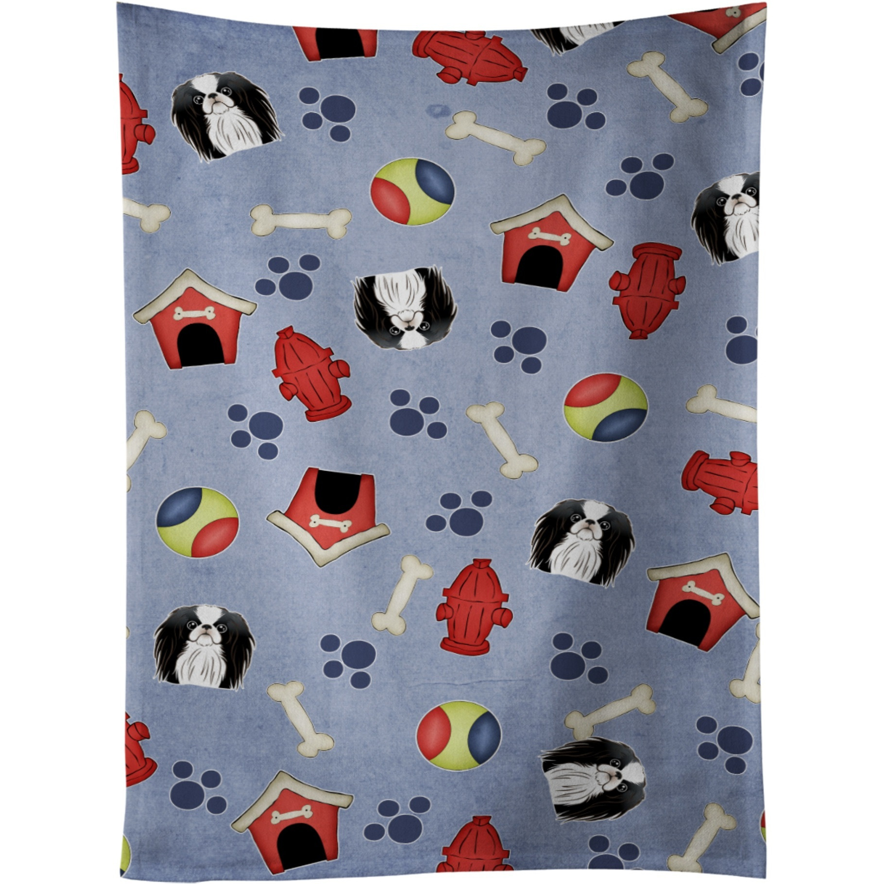 &quotCaroline's Treasures BB4009KTWL Dog House Collection Japanese Chin Kitchen Towel, 25"" x 15"", Multicolor"