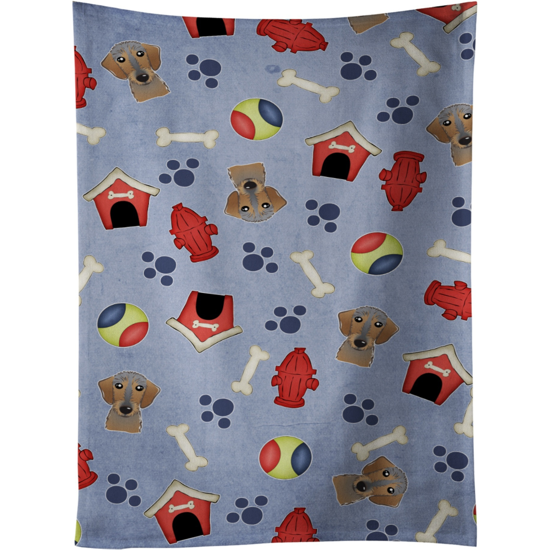&quotCaroline's Treasures BB4012KTWL Wirehaired Dachshund Kitchen Towel, 25"" x 15"", Multicolor"