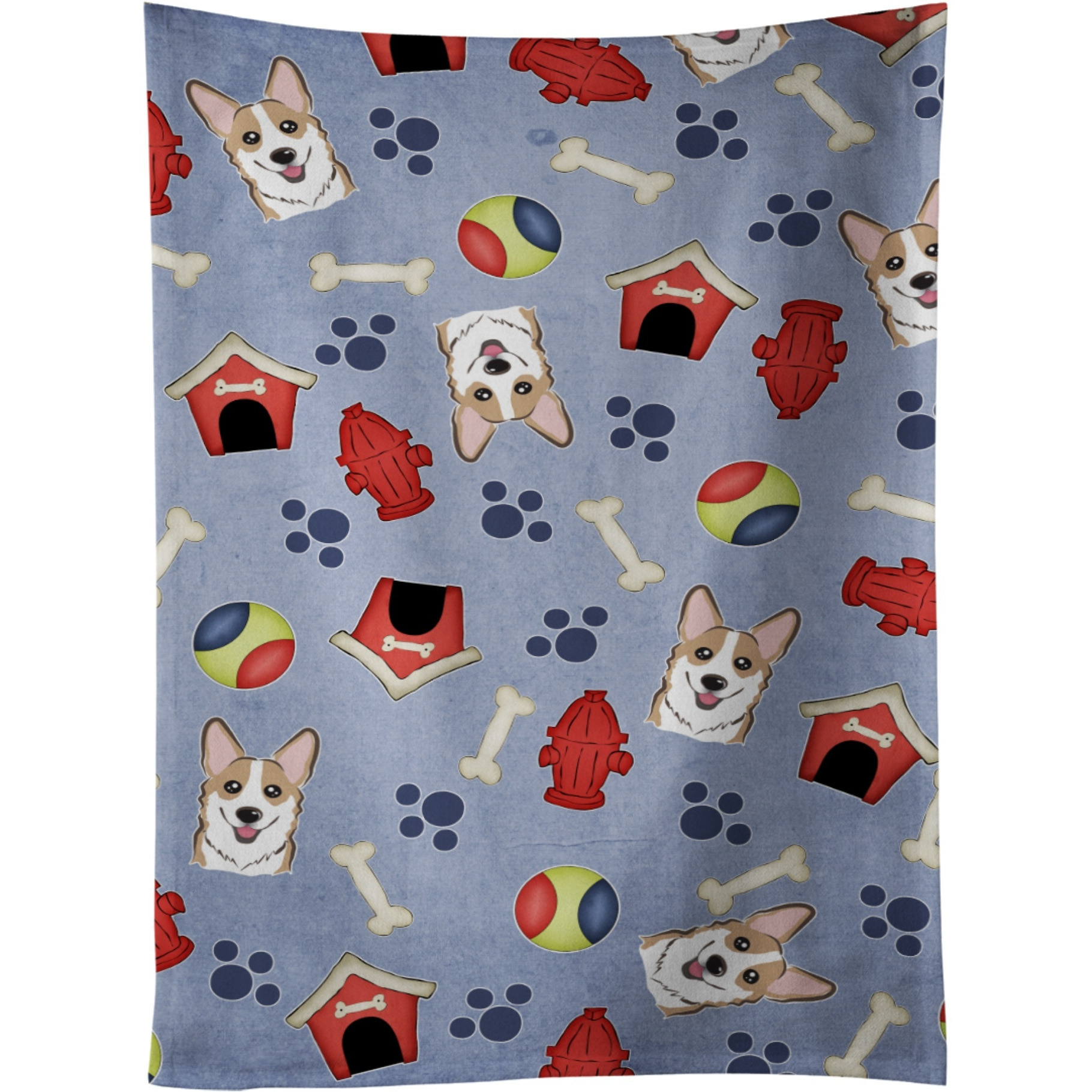 &quotCaroline's Treasures BB4032KTWL Dog House Collection Sable Corgi Kitchen Towel, 25"" x 15"", Multicolor"