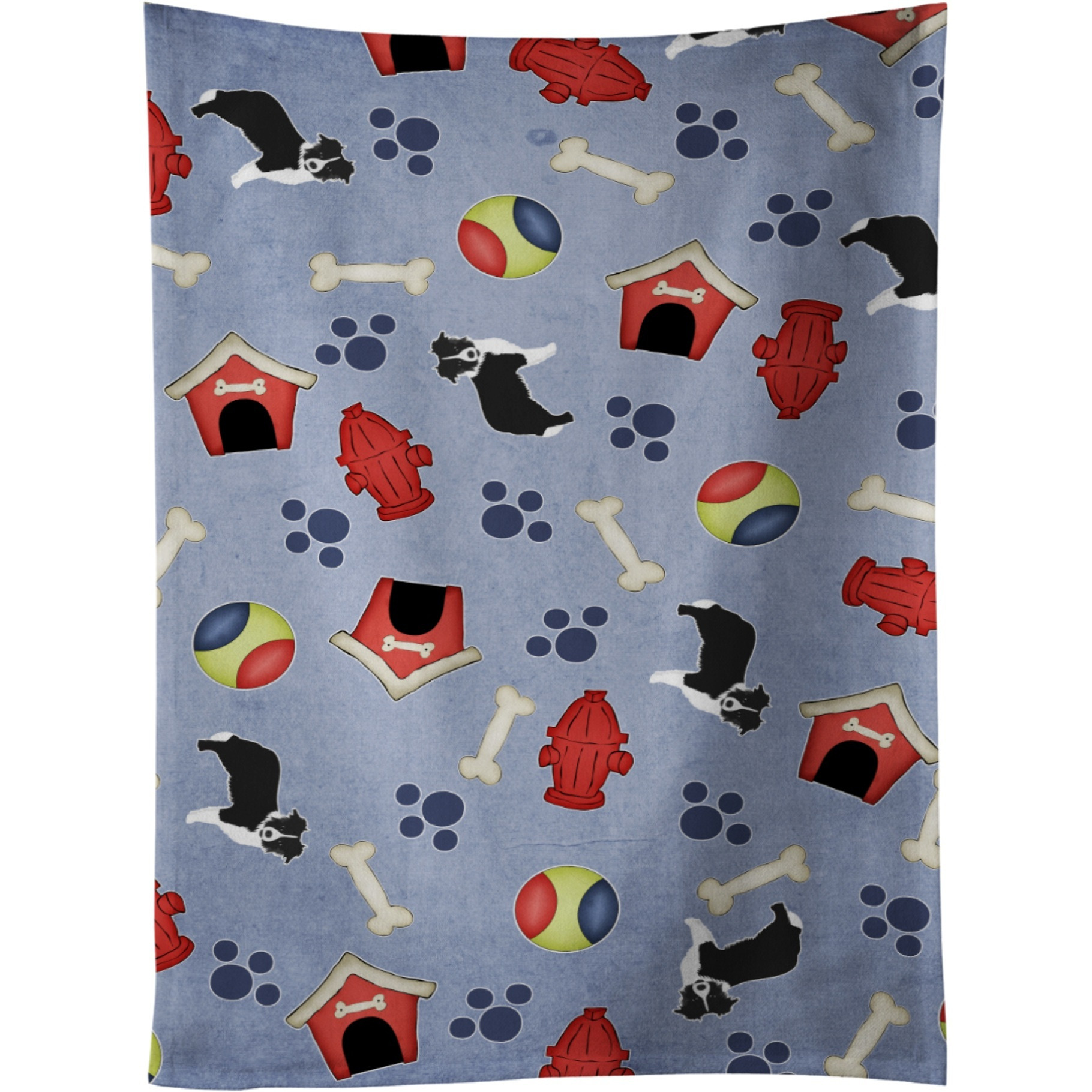 &quotCaroline's Treasures BB4051KTWL Dog House Collection Border Collie Kitchen Towel, 25"" x 15"", Multicolor"
