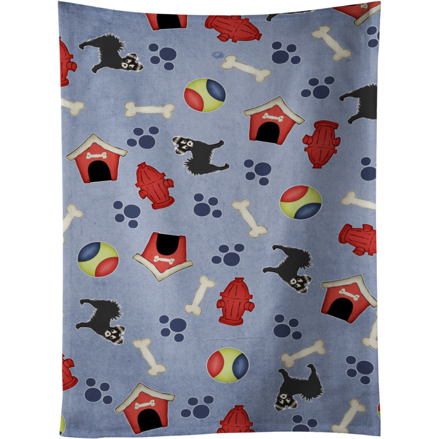 &quotCaroline's Treasures BB4060KTWL Dog House Longhair Black Chihuahua Kitchen Towel, 25"" x 15"", Multicolor"