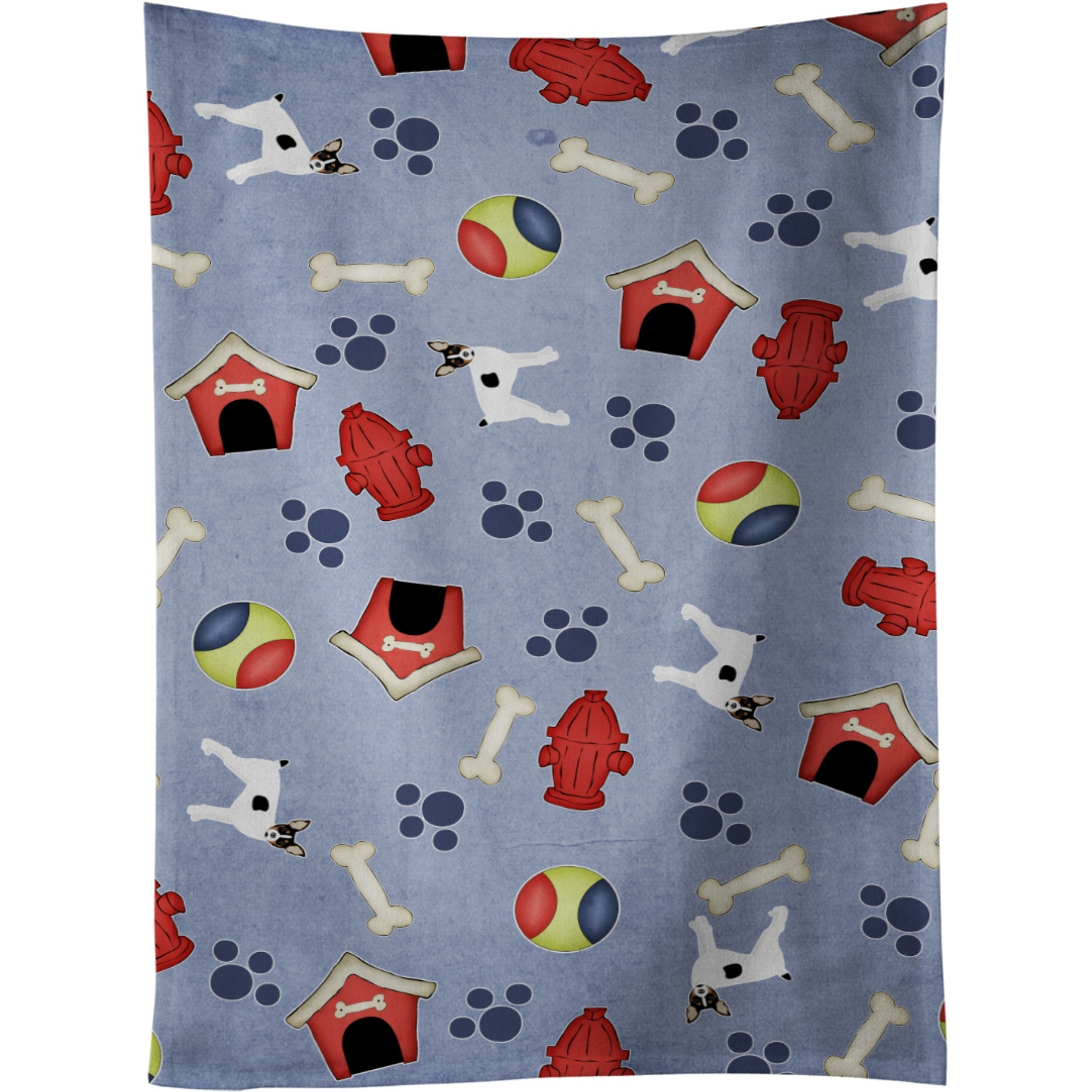 &quotCaroline's Treasures BB4125KTWL Dog House Collection Toy Fox Terrier Kitchen Towel, 25"" x 15"", Multicolor"