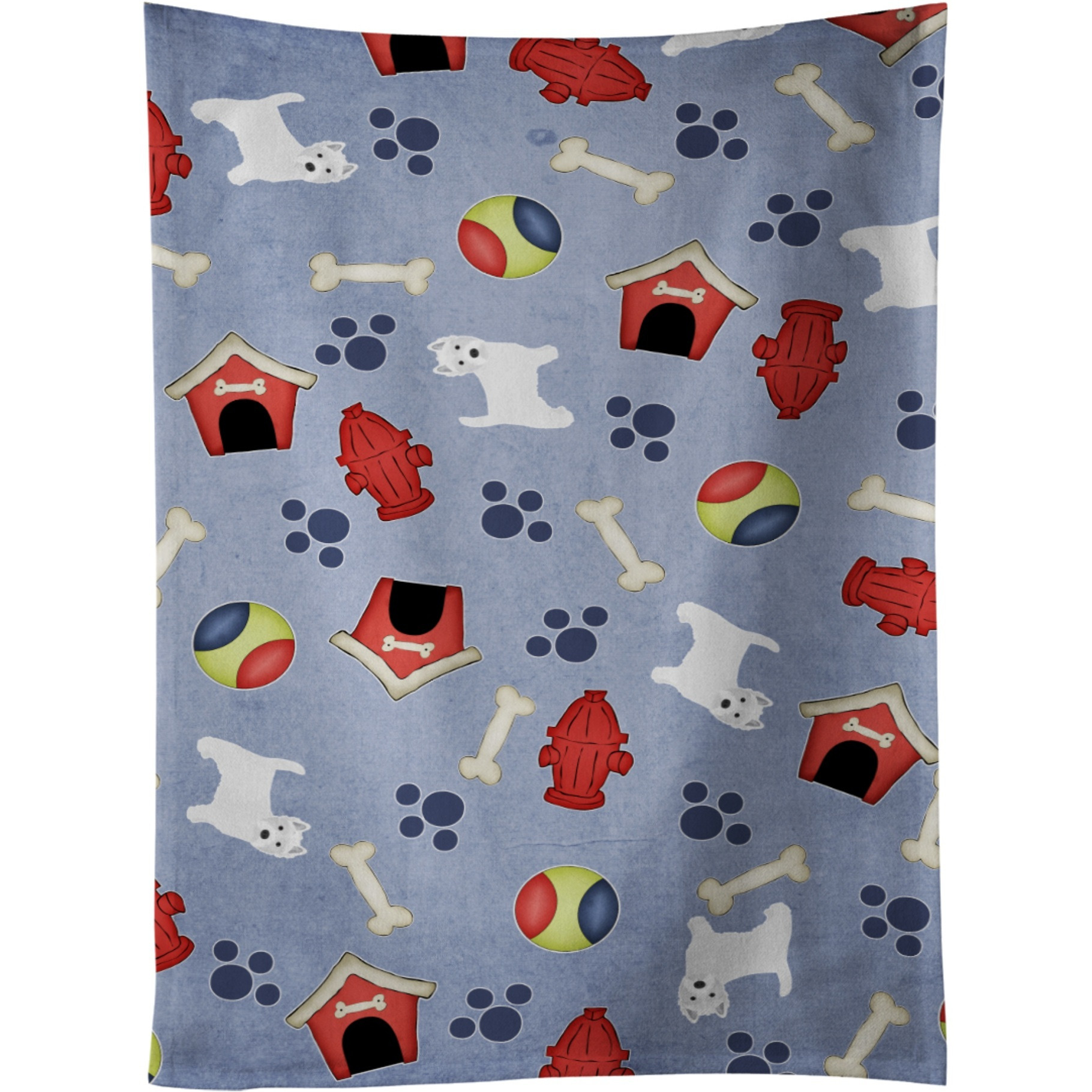 &quotCaroline's Treasures BB4126KTWL West Highland White Terrier Kitchen Towel, 25"" x 15"", Multicolor"