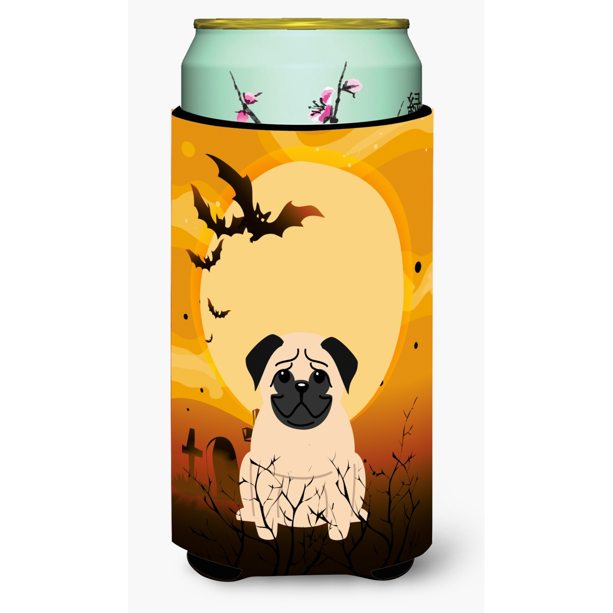 &quotCaroline's Treasures Halloween Pug Fawn Tall Boy Beverage Insulator Hugger BB4274TBC, Multicolor"