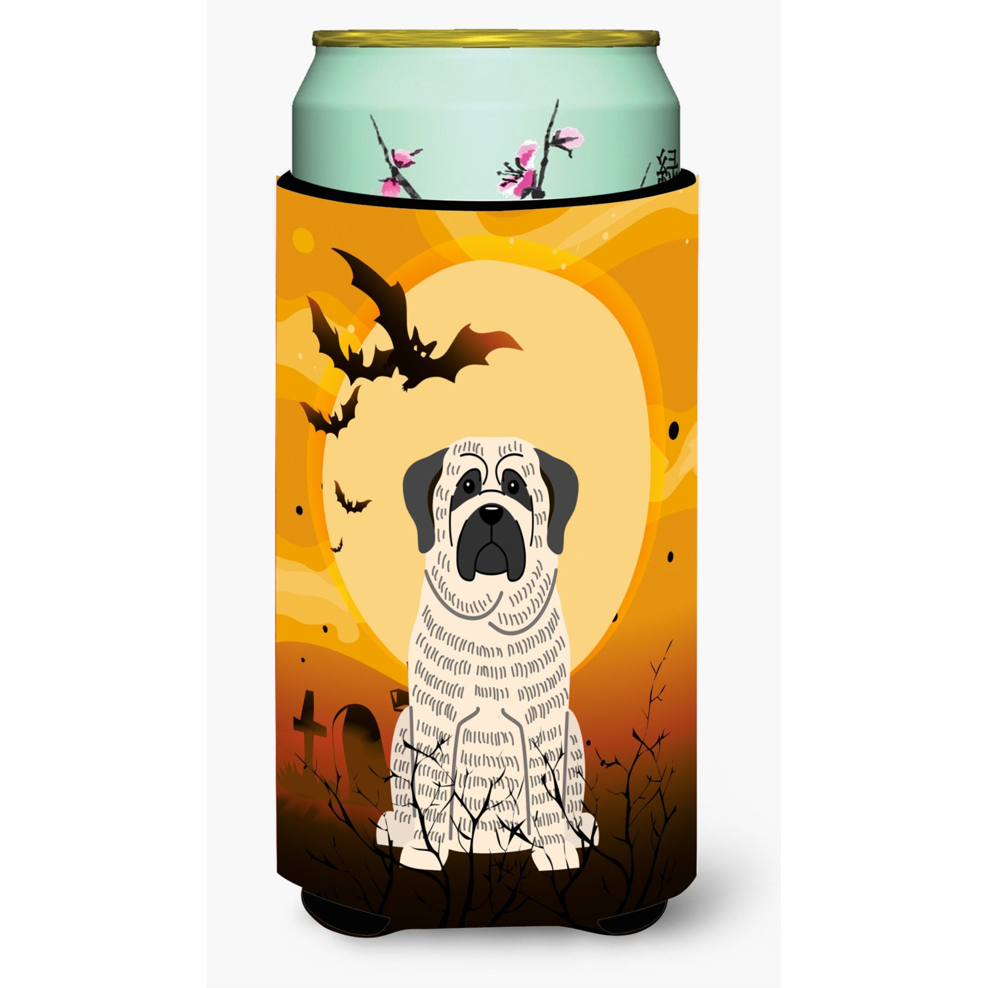 &quotCaroline's Treasures Halloween Mastiff Brindle White Tall Boy Beverage Insulator Hugger BB4282TBC, Multicolor"