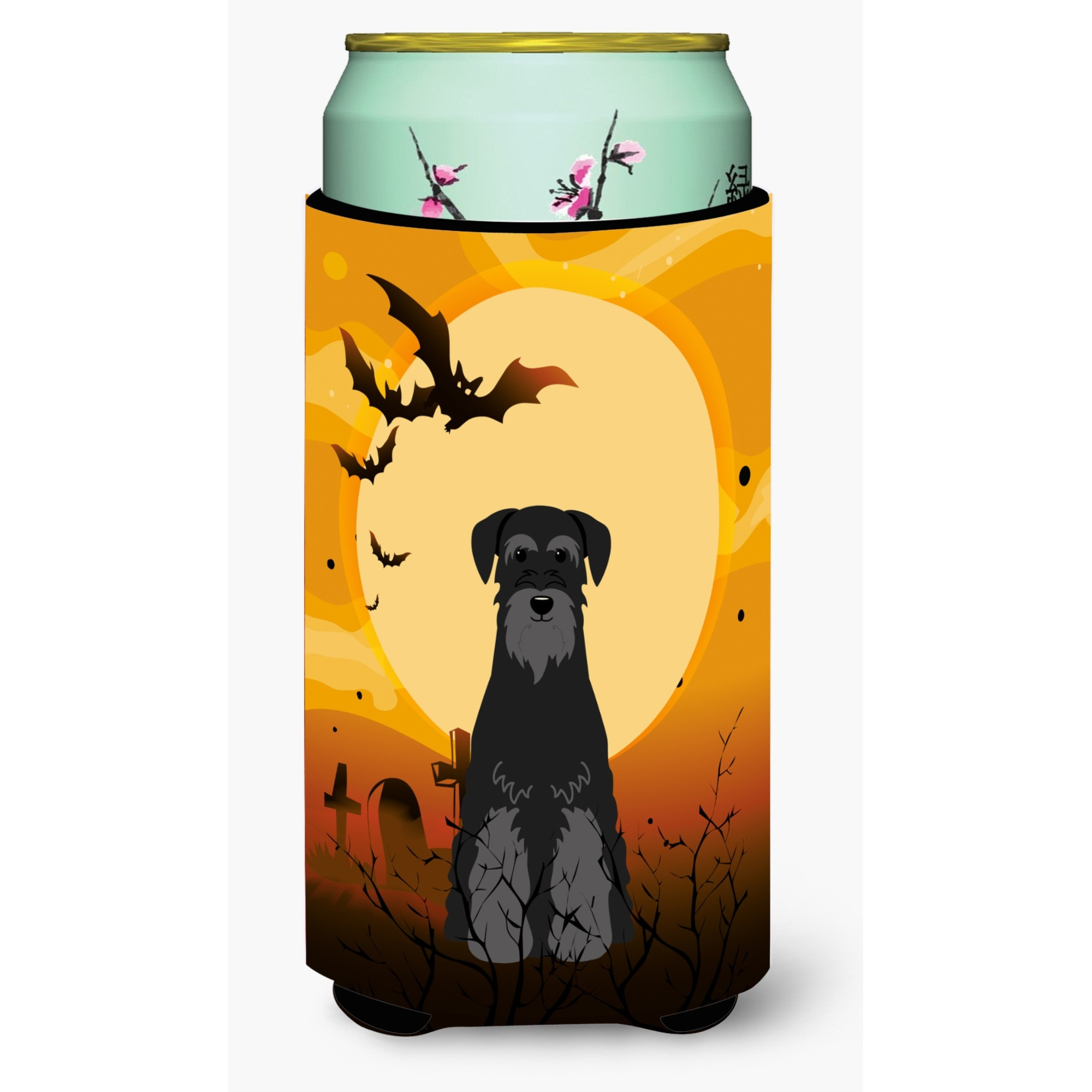 &quotCaroline's Treasures Halloween Standard Schnauzer black Tall Boy Beverage Insulator Hugger BB4298TBC, Multicolor"