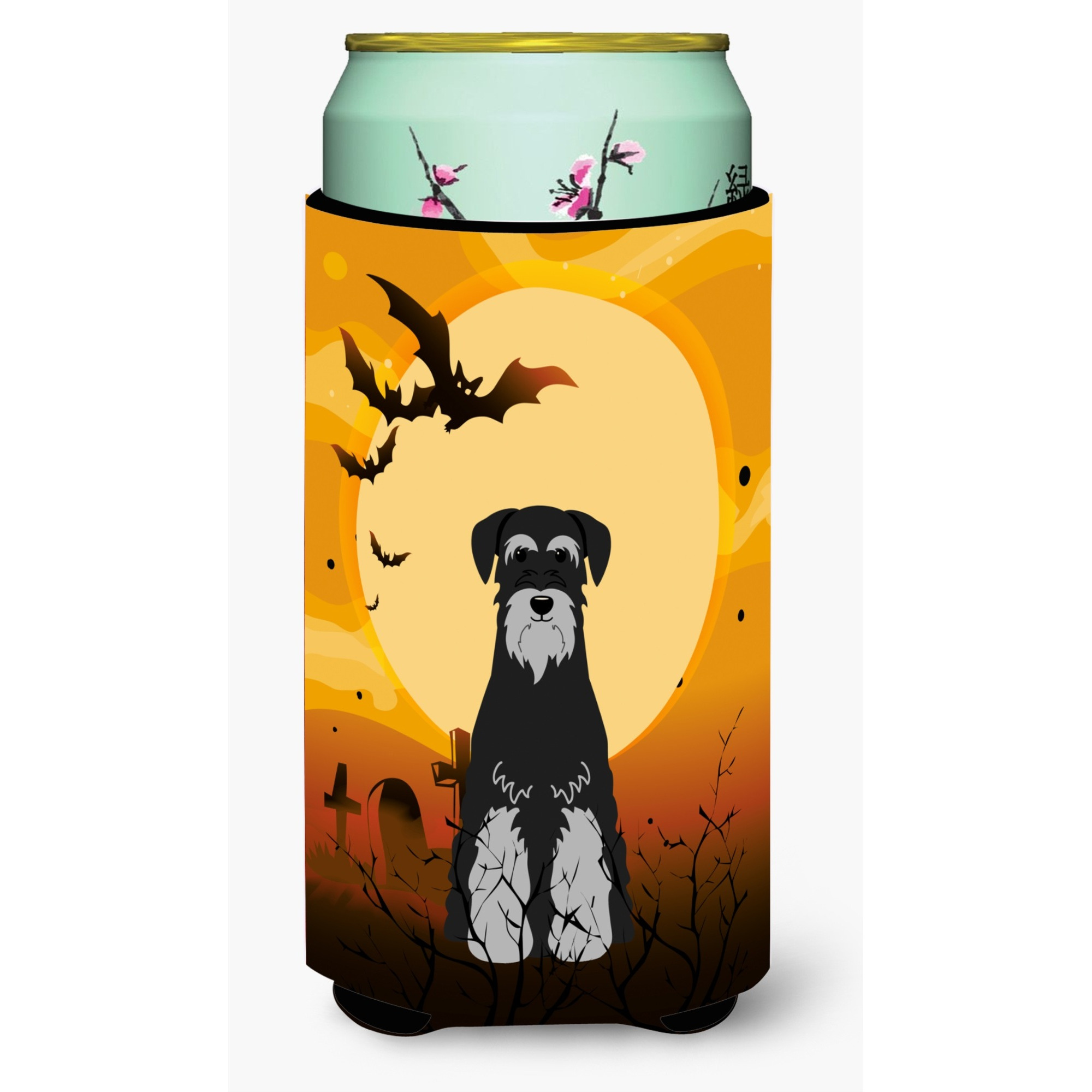 &quotCaroline's Treasures Halloween Standard Schnauzer black Grey Tall Boy Beverage Insulator Hugger BB4300TBC, Multicolor"