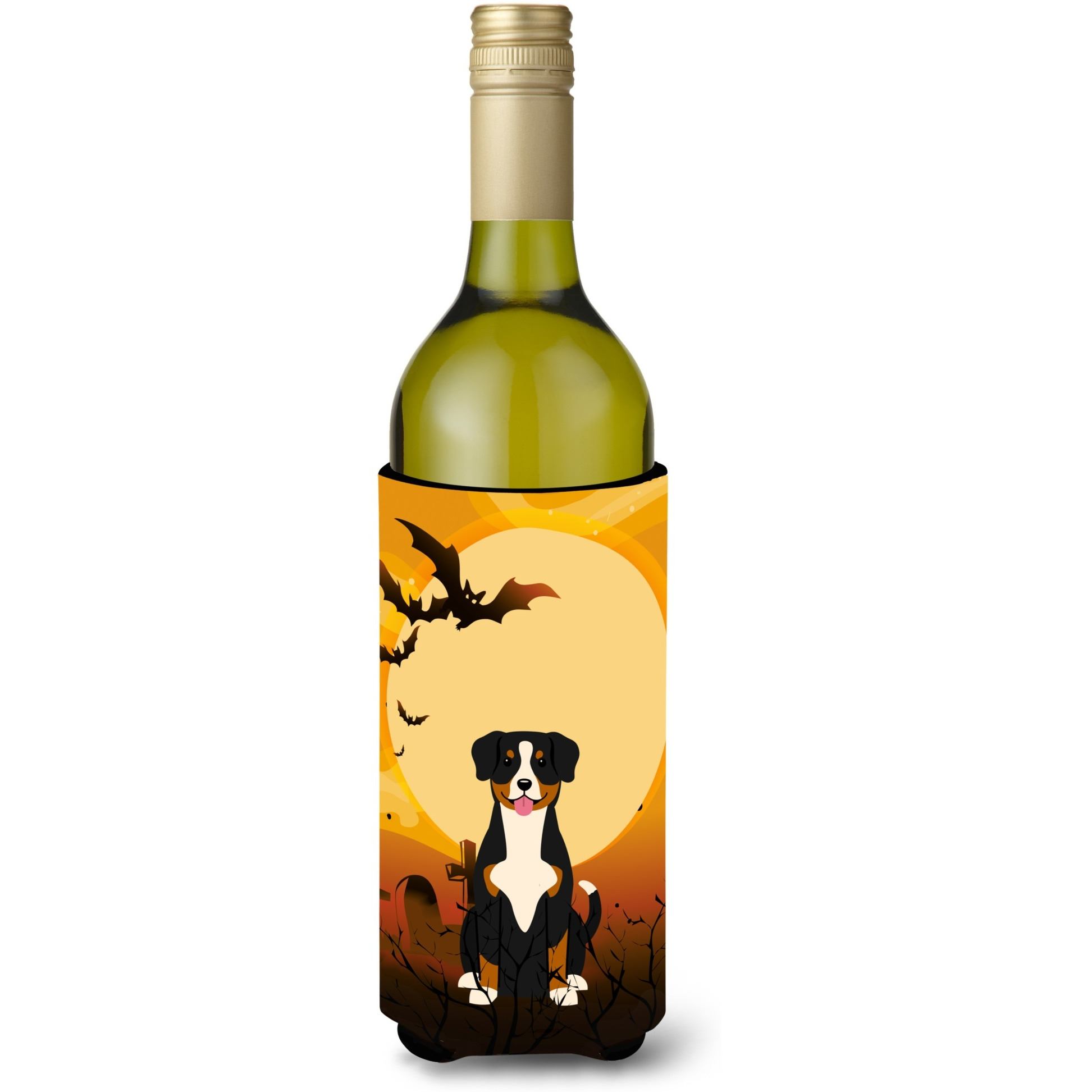 &quotCaroline's Treasures BB4304LITERK Halloween Entlebucher Wine Bottle Beverage Insulator Hugger, 750ml, Multicolor"