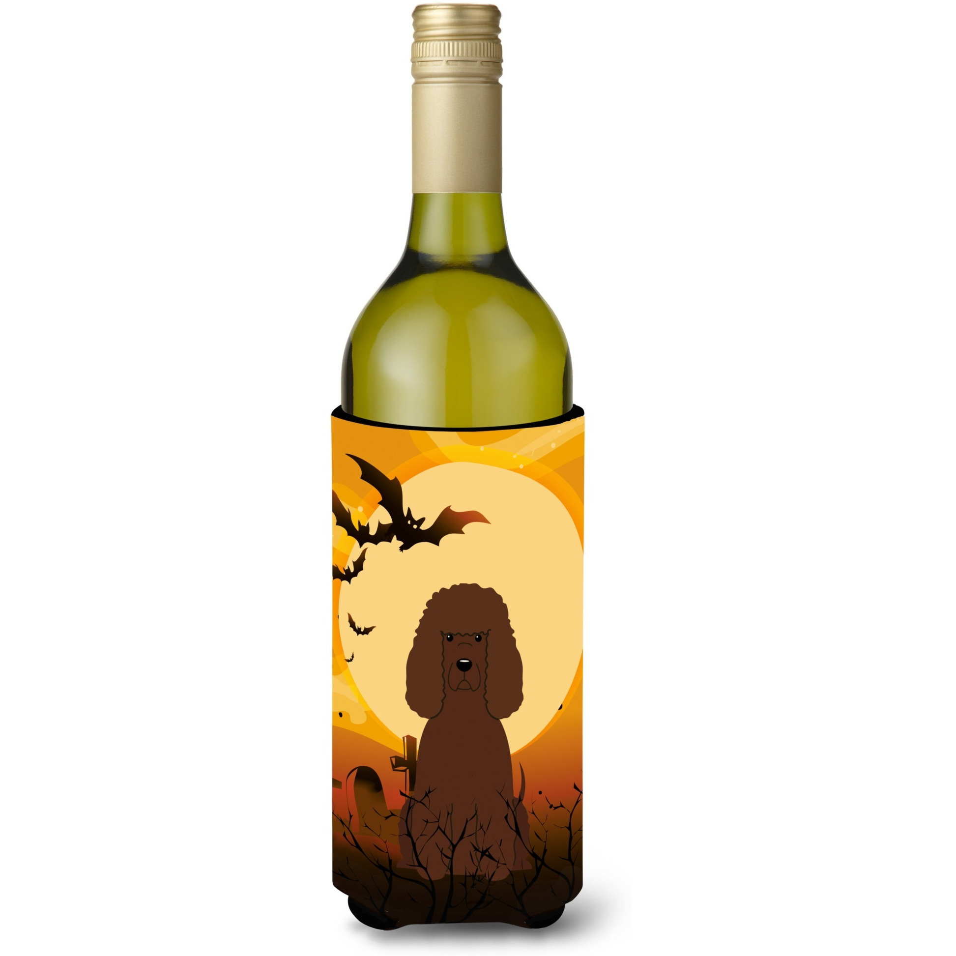 &quotCaroline's Treasures BB4329LITERK Halloween Irish Water Spaniel Wine Bottle Beverage Insulator Hugger, 750ml, Multicolor"
