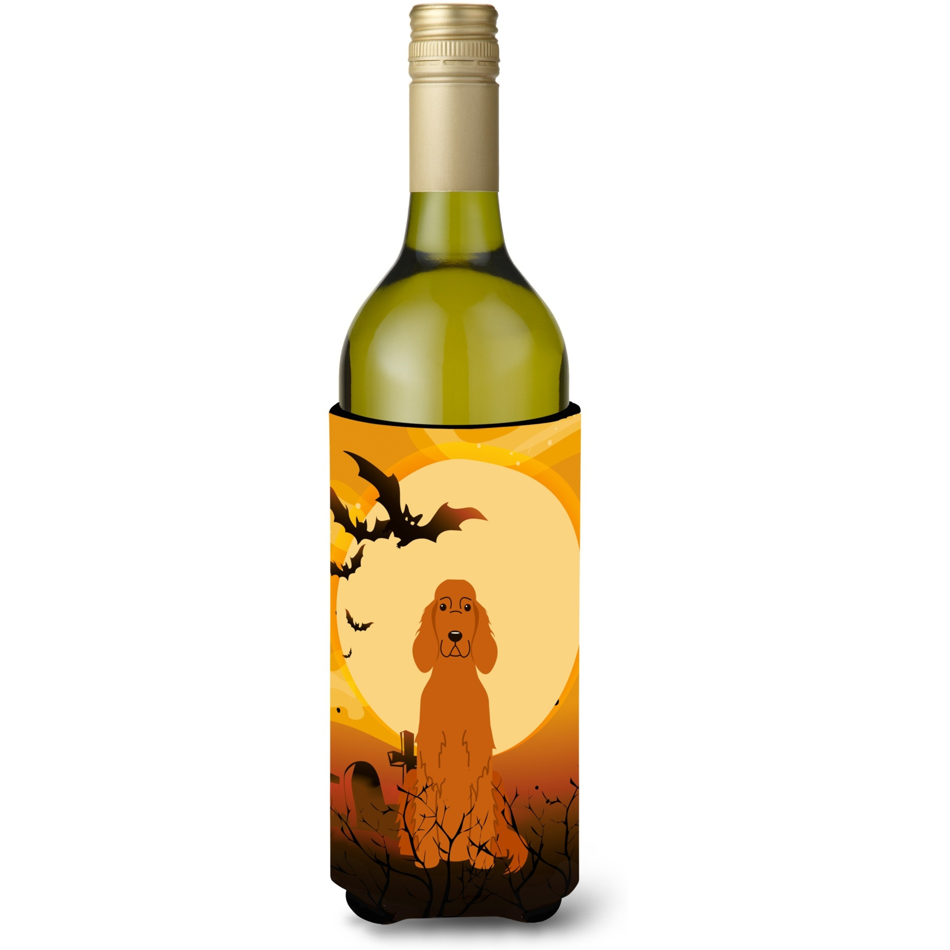 &quotCaroline's Treasures BB4330LITERK Halloween Irish Setter Wine Bottle Beverage Insulator Hugger, 750ml, Multicolor"