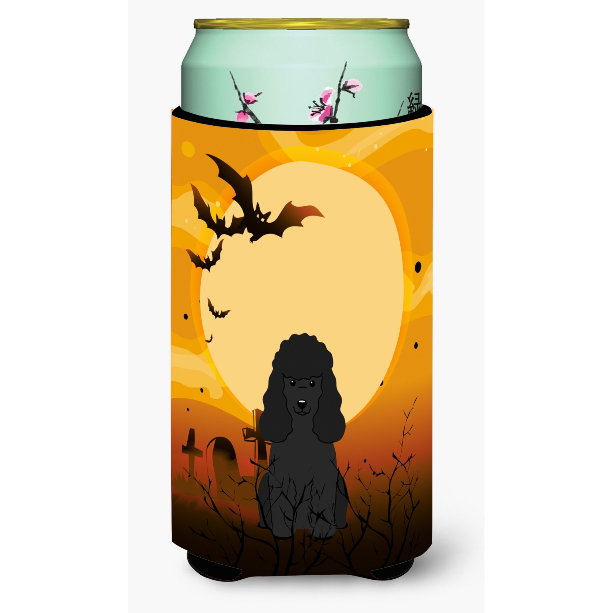 &quotCaroline's Treasures Halloween Poodle black Tall Boy Beverage Insulator Hugger BB4337TBC, Multicolor"