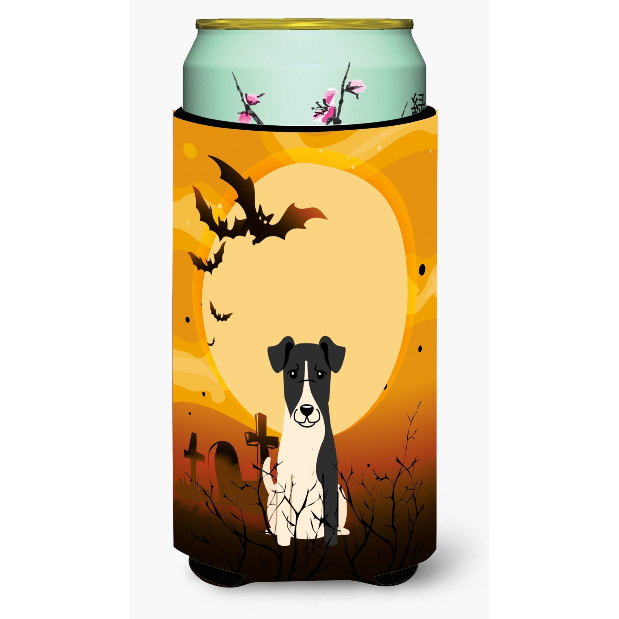 &quotCaroline's Treasures Halloween Smooth Fox Terrier Tall Boy Beverage Insulator Hugger BB4364TBC, Multicolor"