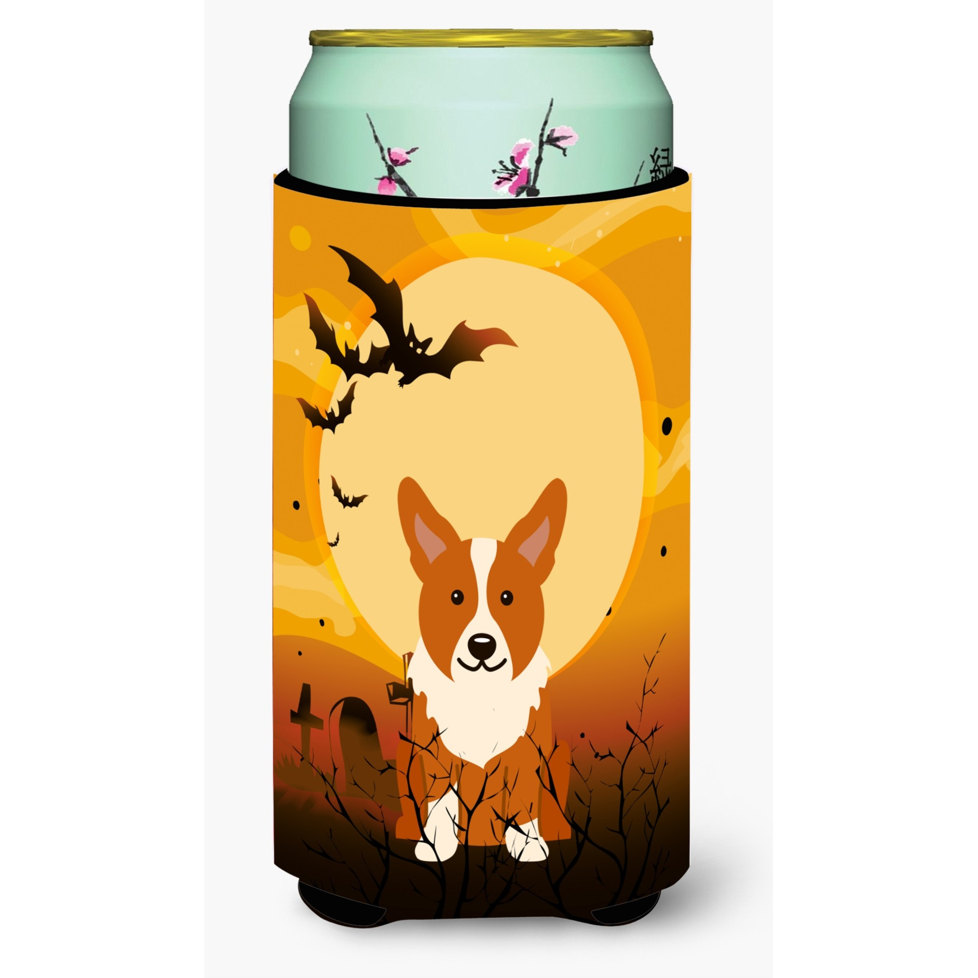 &quotCaroline's Treasures Halloween Corgi Tall Boy Beverage Insulator Hugger BB4366TBC, Multicolor"