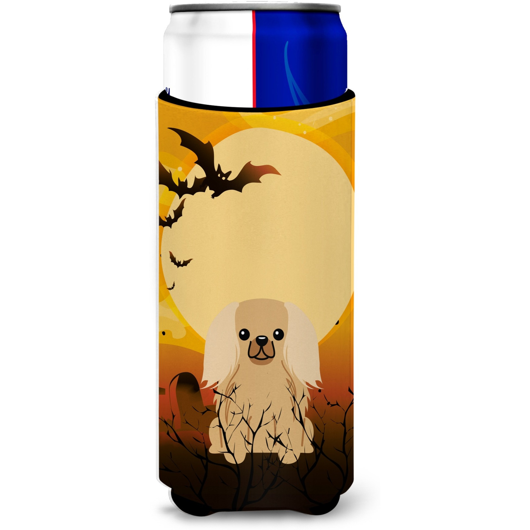 &quotCaroline's Treasures BB4370MUK Halloween Pekingese Fawn Sable Michelob Ultra Hugger for Slim Cans, Multicolor"