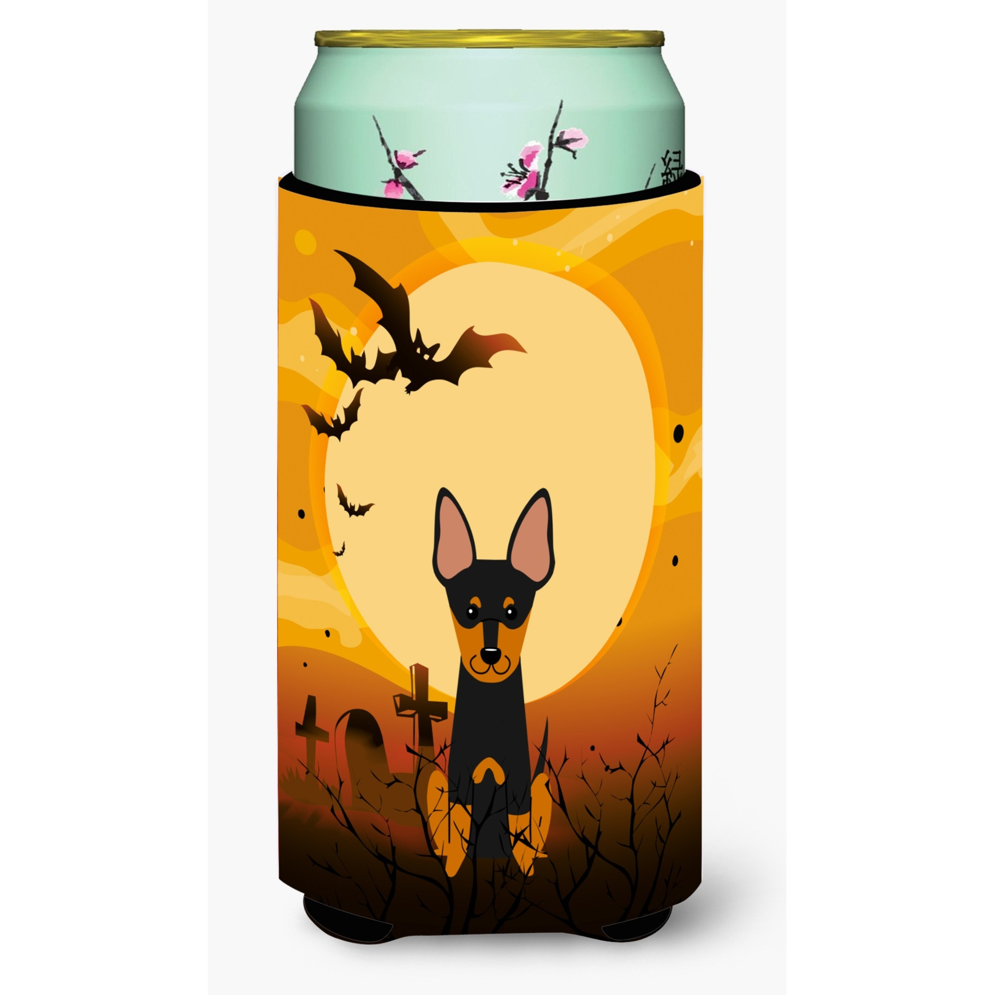 &quotCaroline's Treasures Halloween English Toy Terrier Tall Boy Beverage Insulator Hugger BB4375TBC, Multicolor"