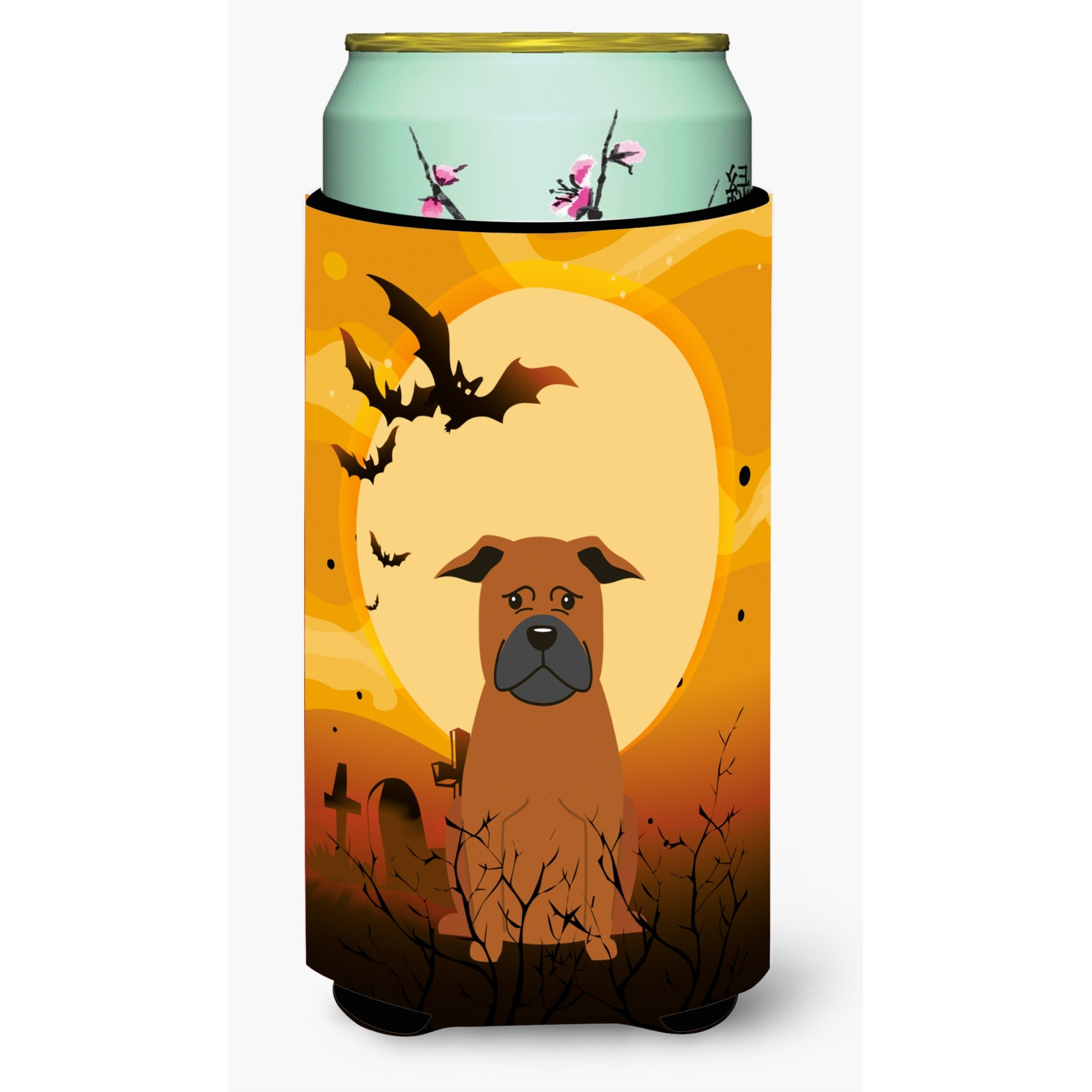 &quotCaroline's Treasures Halloween Chinese Chongqing Dog Tall Boy Beverage Insulator Hugger BB4377TBC, Multicolor"