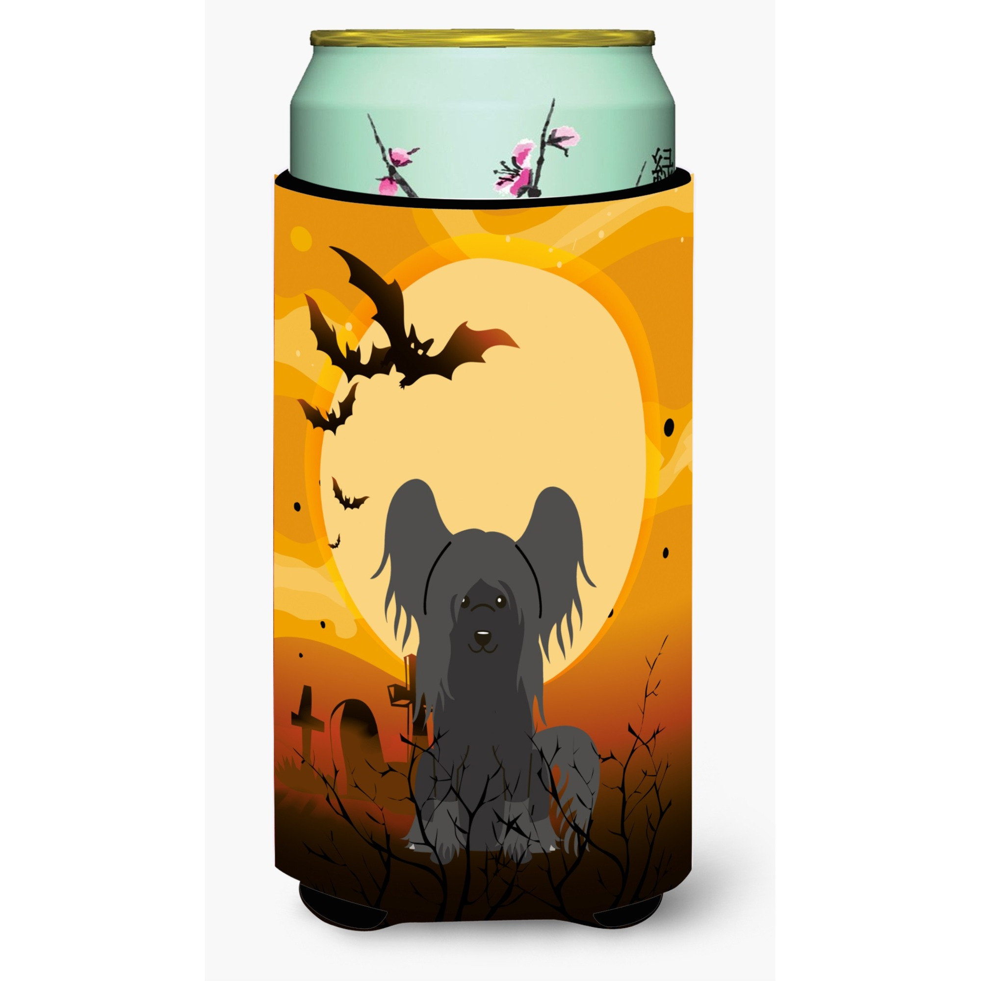 &quotCaroline's Treasures Halloween Chinese Crested black Tall Boy Beverage Insulator Hugger BB4378TBC, Multicolor"